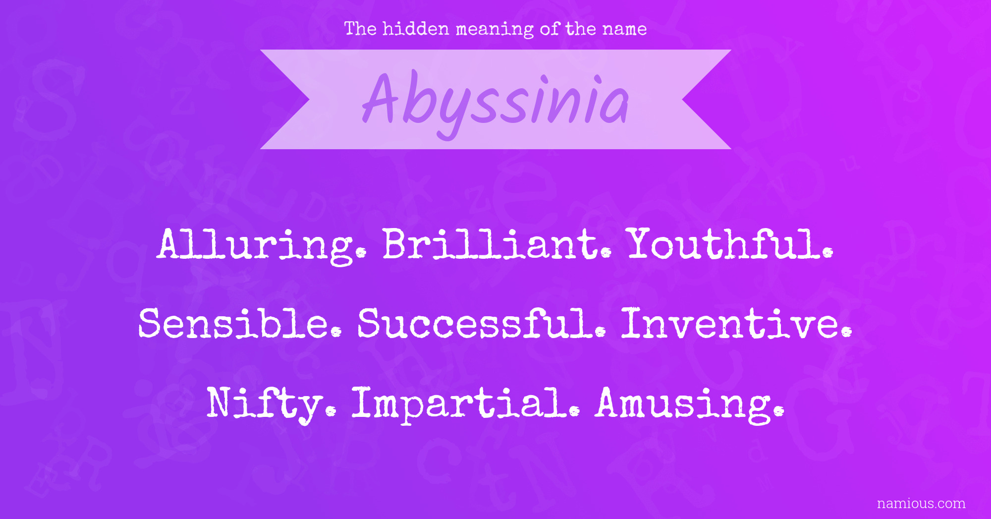 The hidden meaning of the name Abyssinia