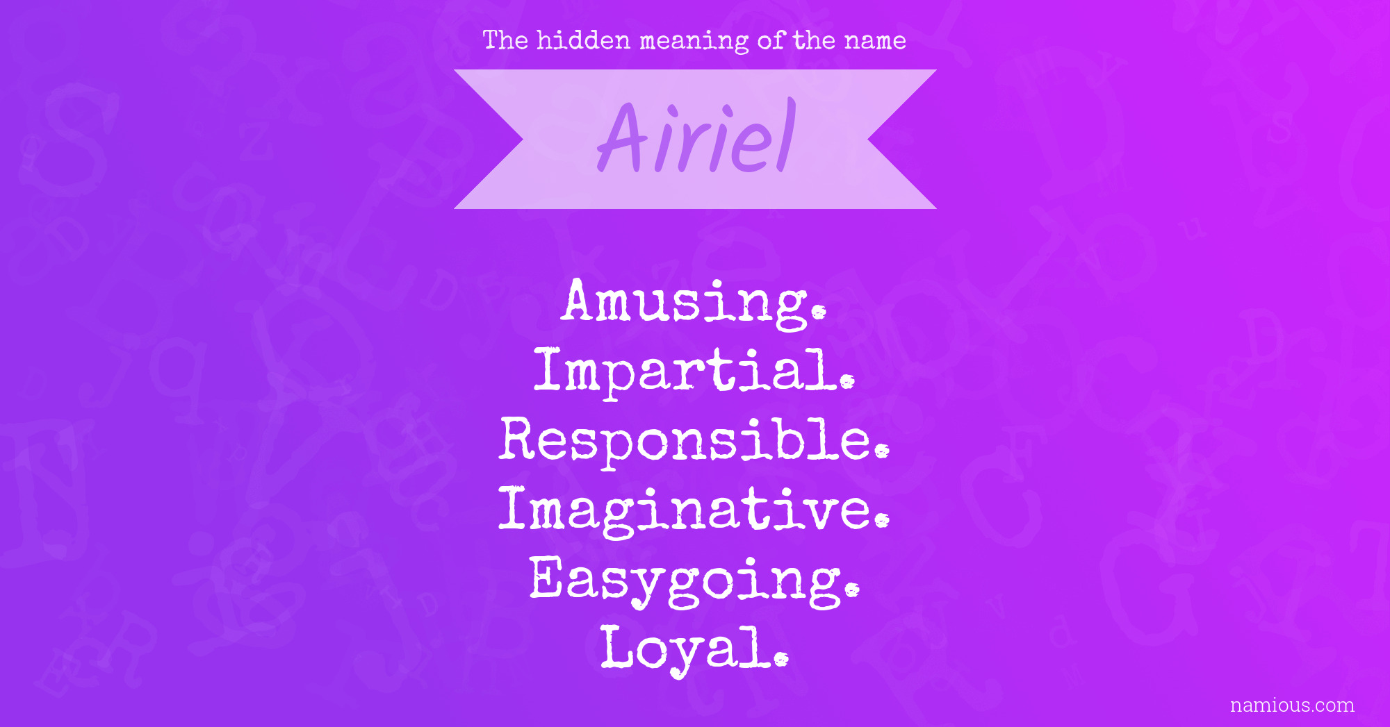 The hidden meaning of the name Airiel