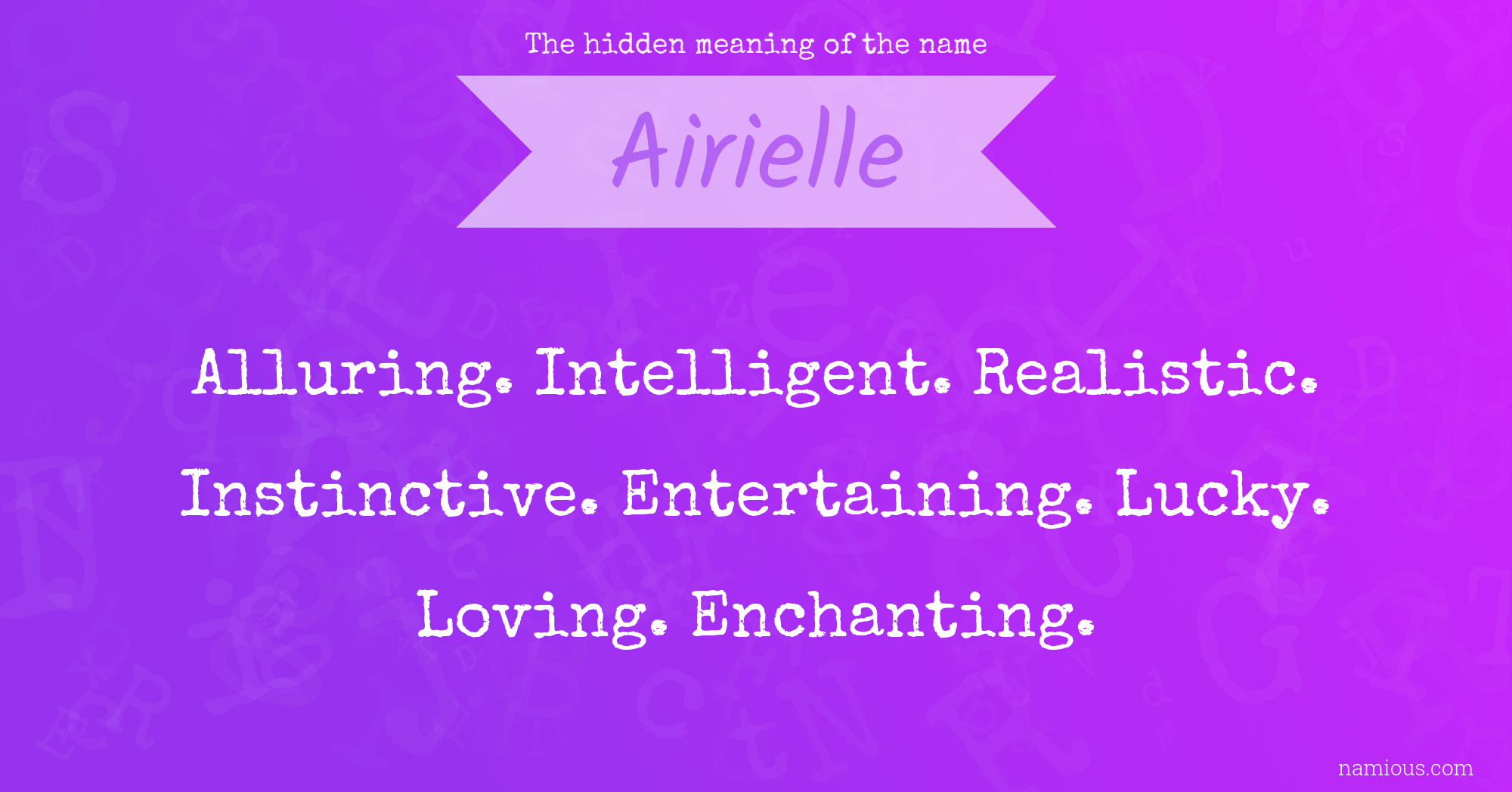 The hidden meaning of the name Airielle