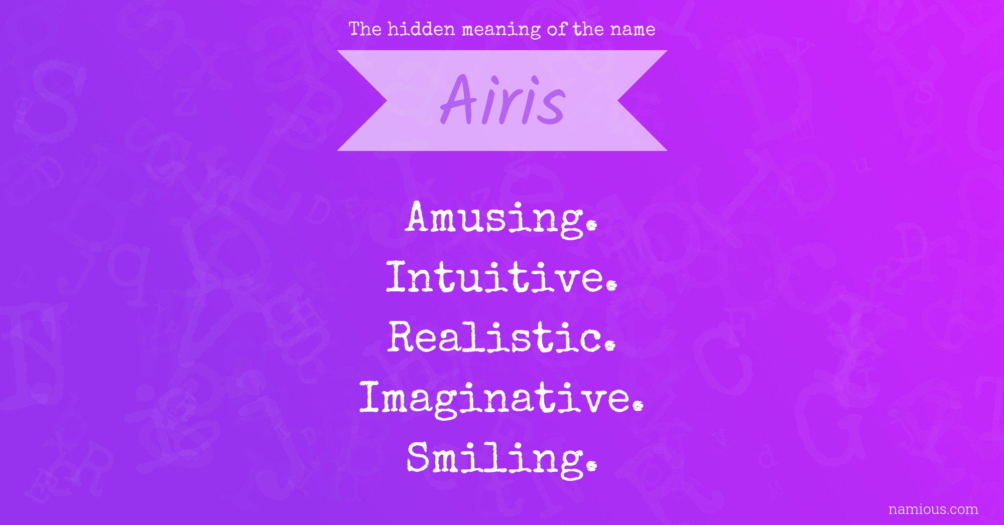 The hidden meaning of the name Airis