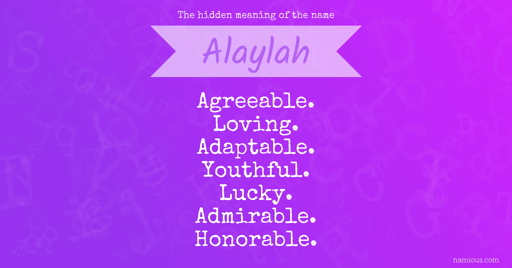 The hidden meaning of the name Alaylah