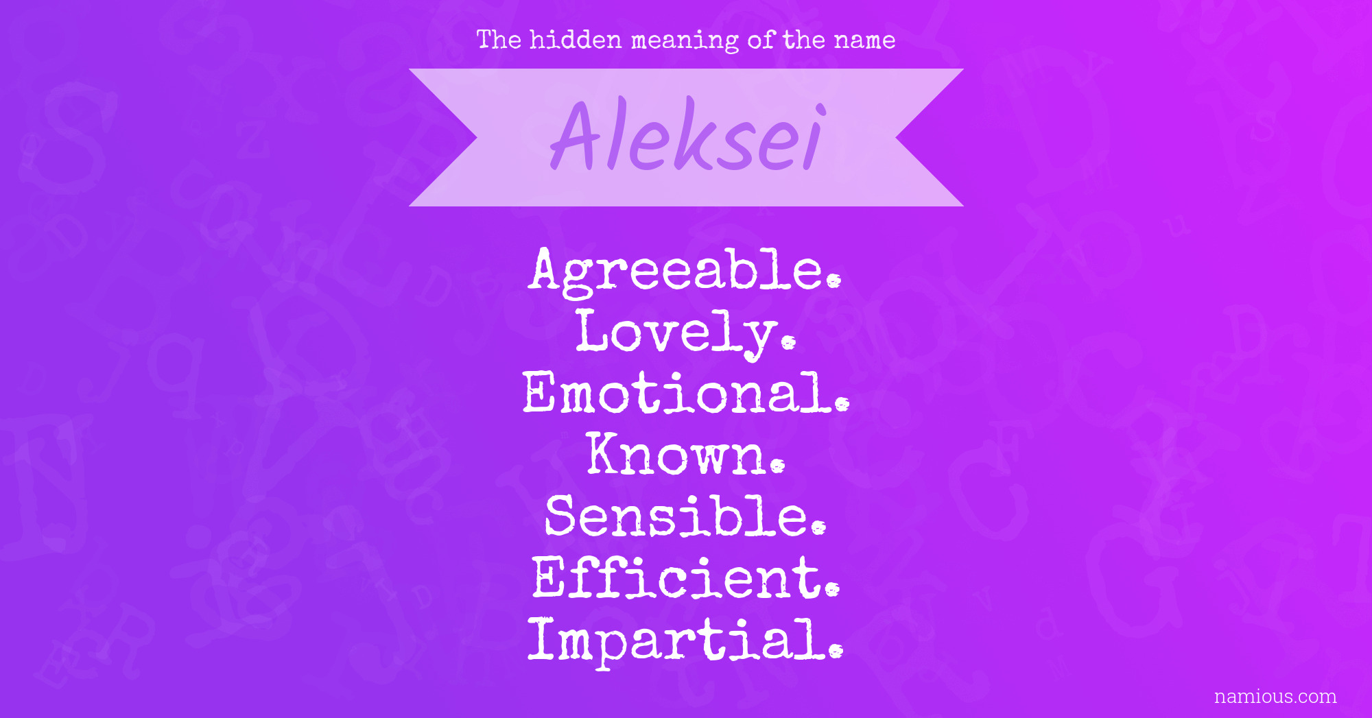 The hidden meaning of the name Aleksei