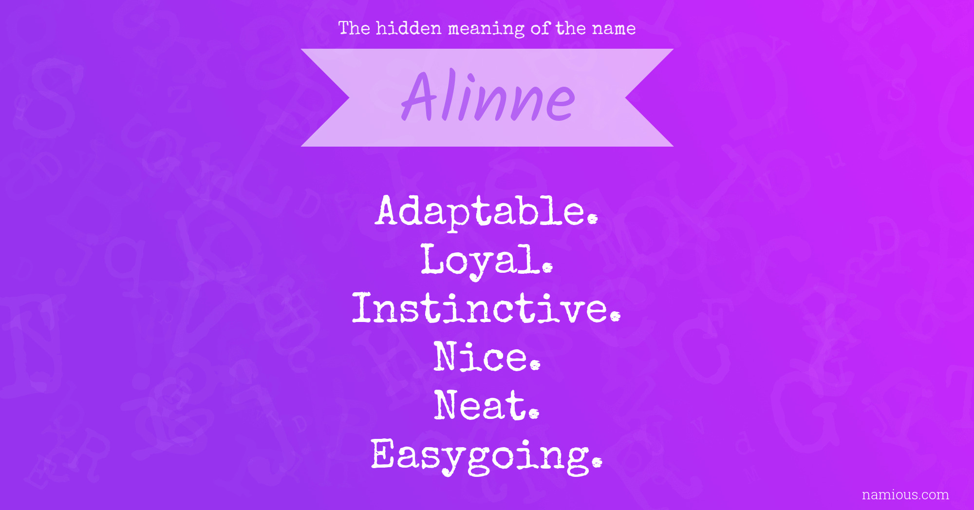 The hidden meaning of the name Alinne