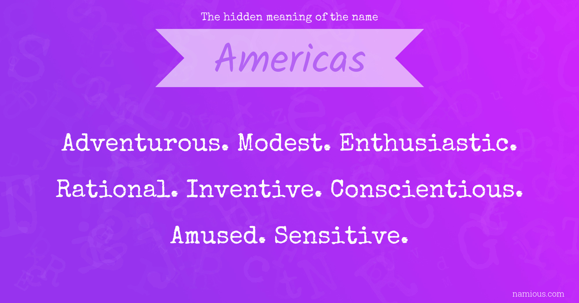 The hidden meaning of the name Americas