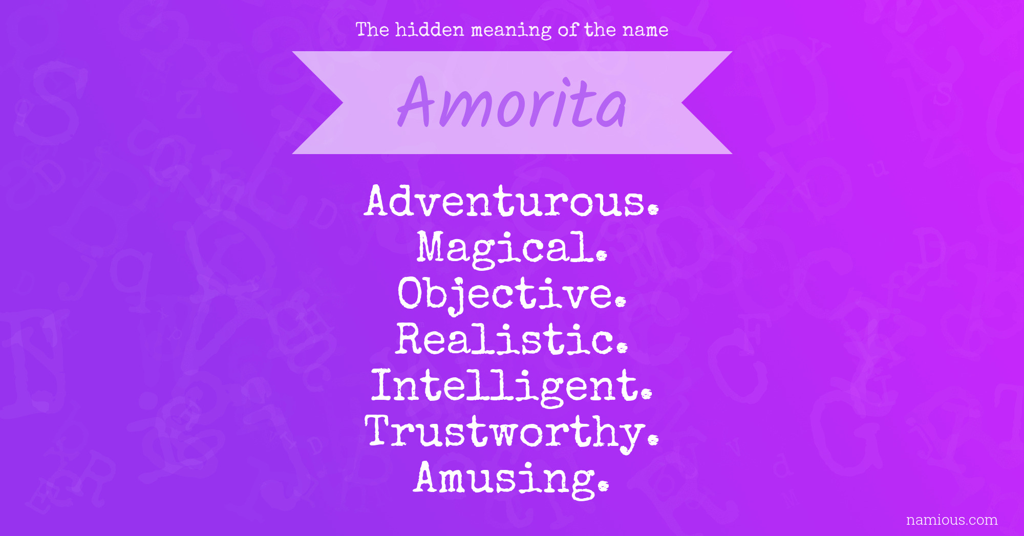 The hidden meaning of the name Amorita