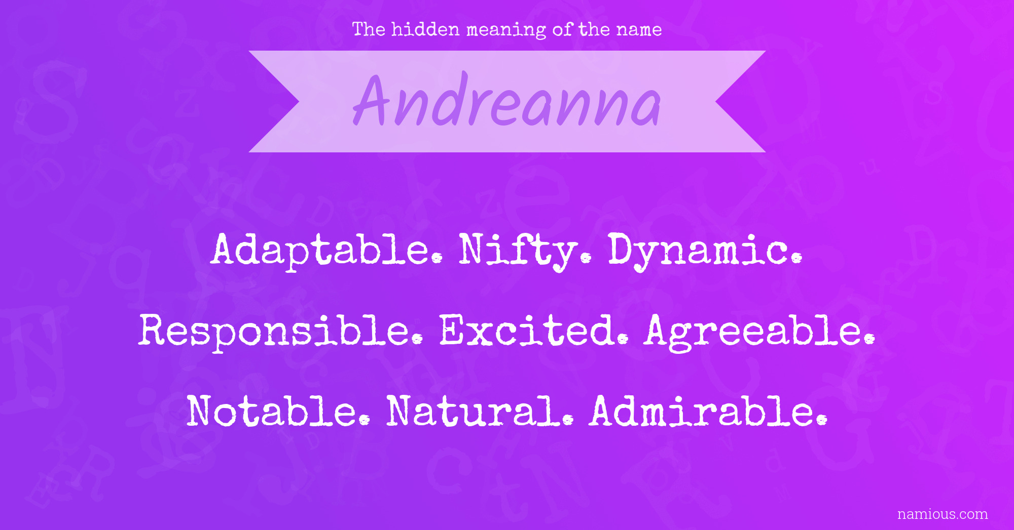 The hidden meaning of the name Andreanna