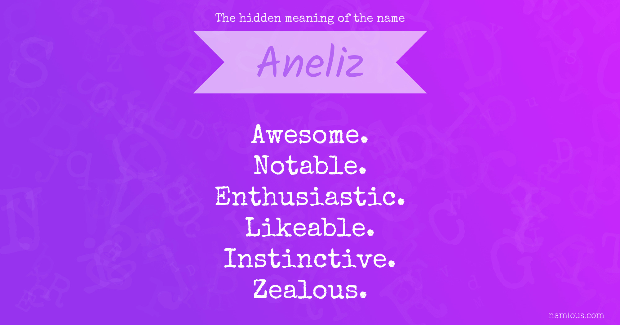 The hidden meaning of the name Aneliz