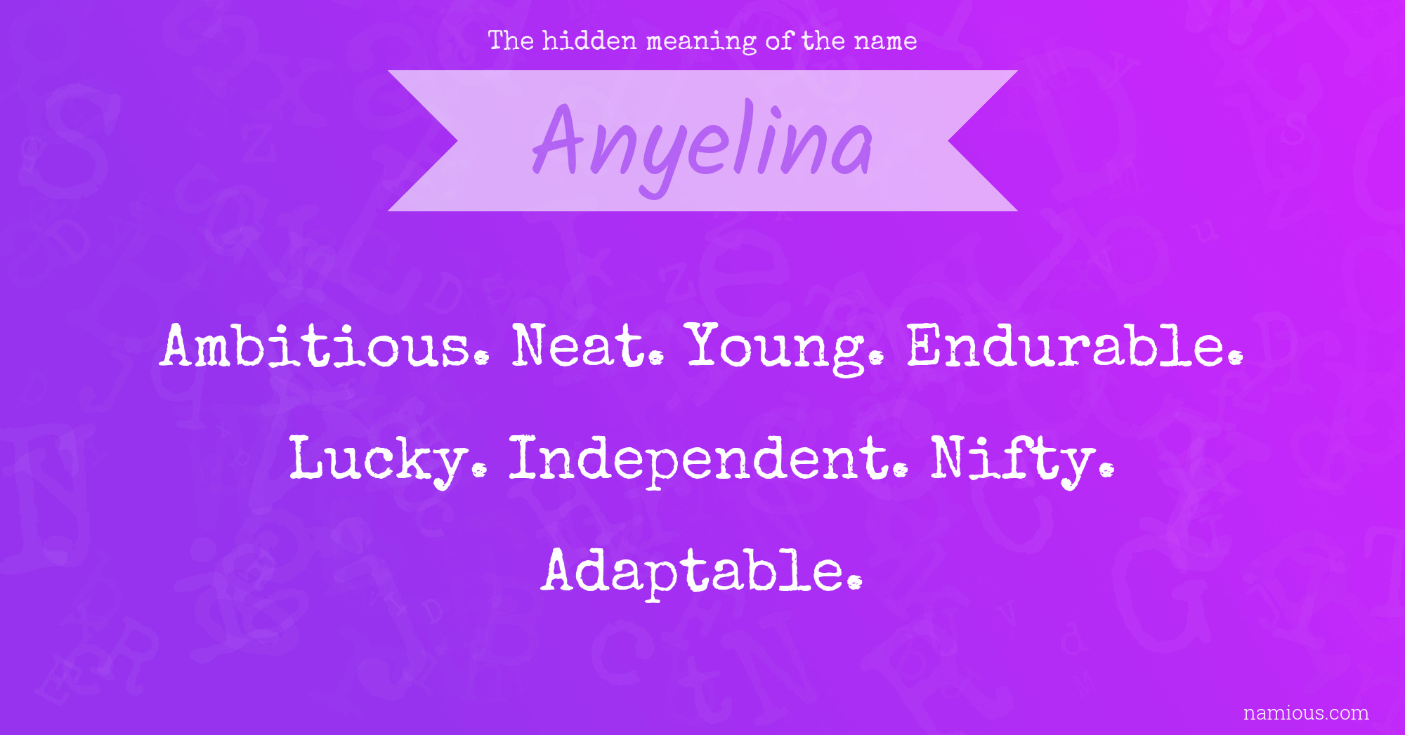 The hidden meaning of the name Anyelina