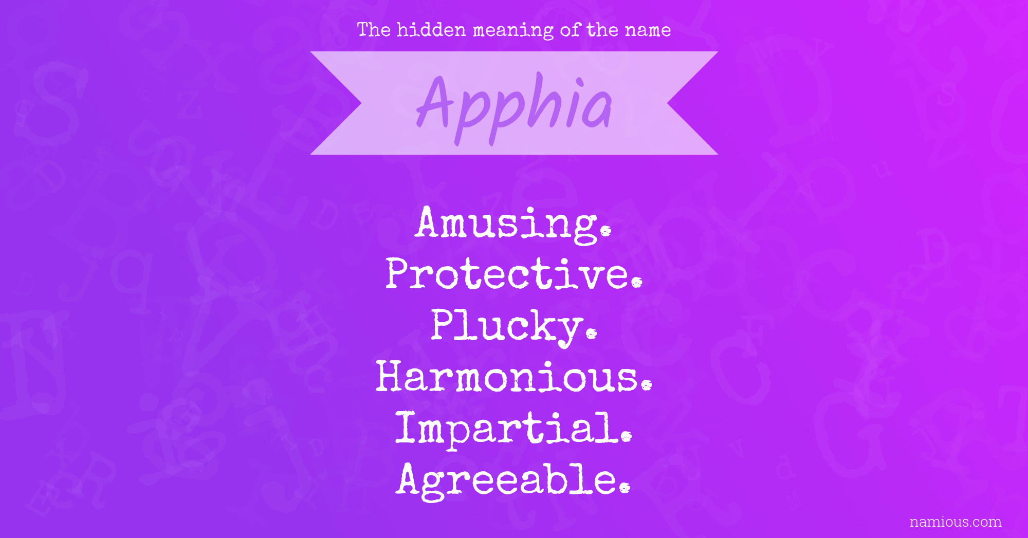 The hidden meaning of the name Apphia