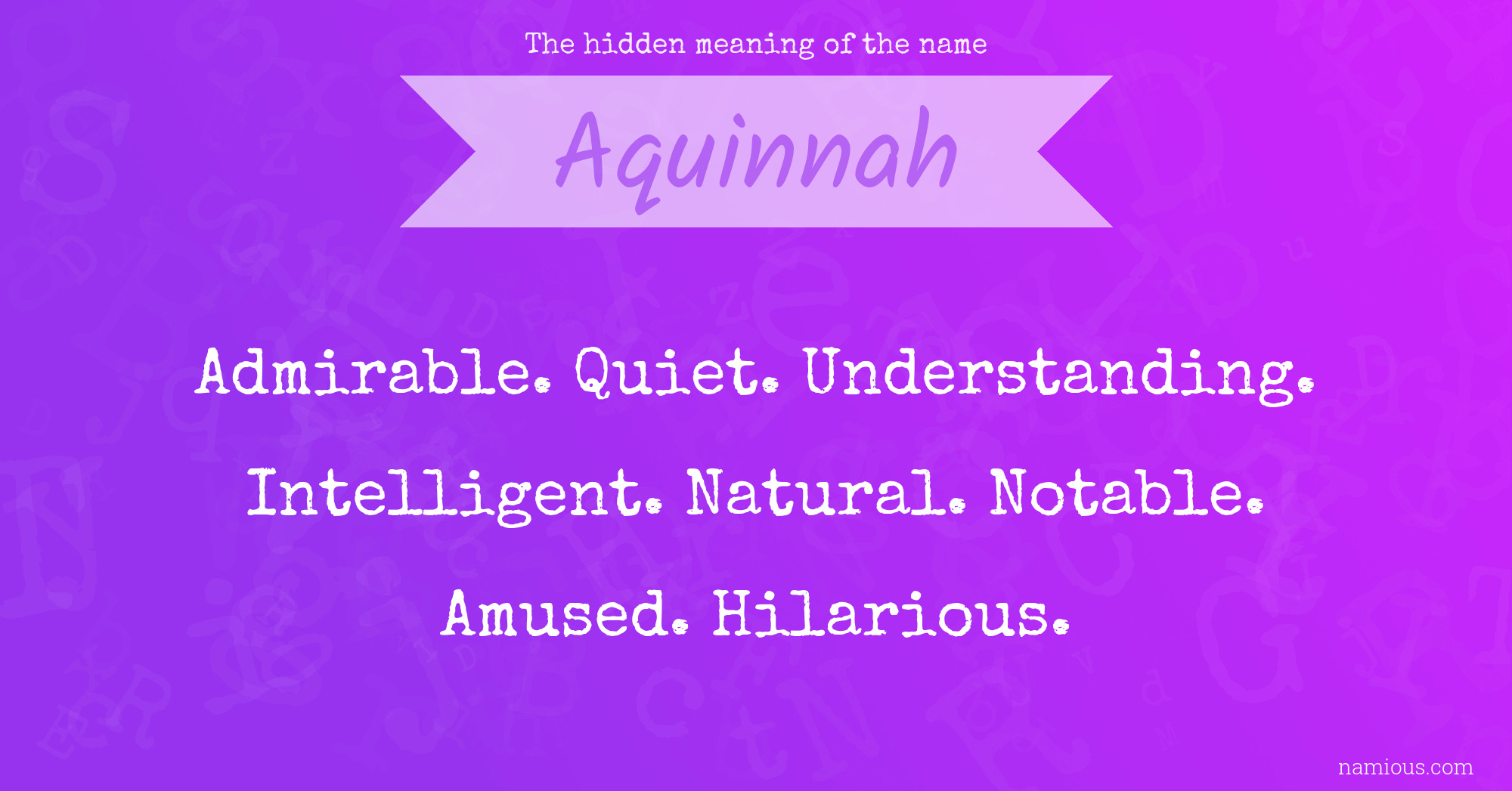 The hidden meaning of the name Aquinnah