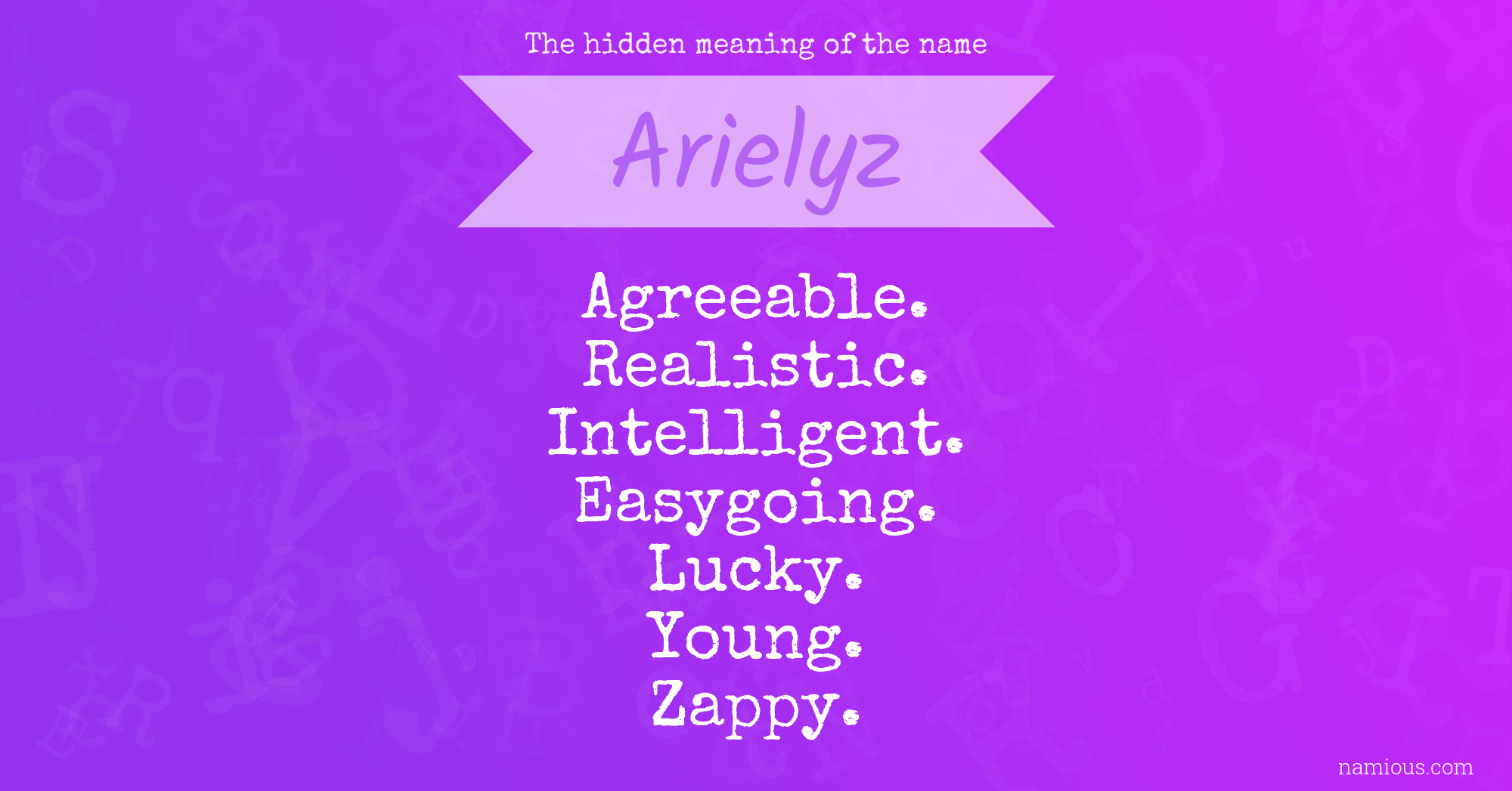 The hidden meaning of the name Arielyz