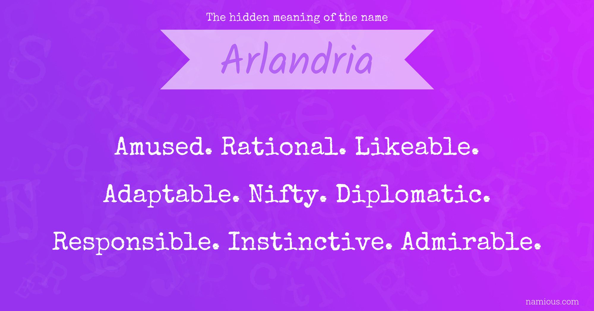 The hidden meaning of the name Arlandria