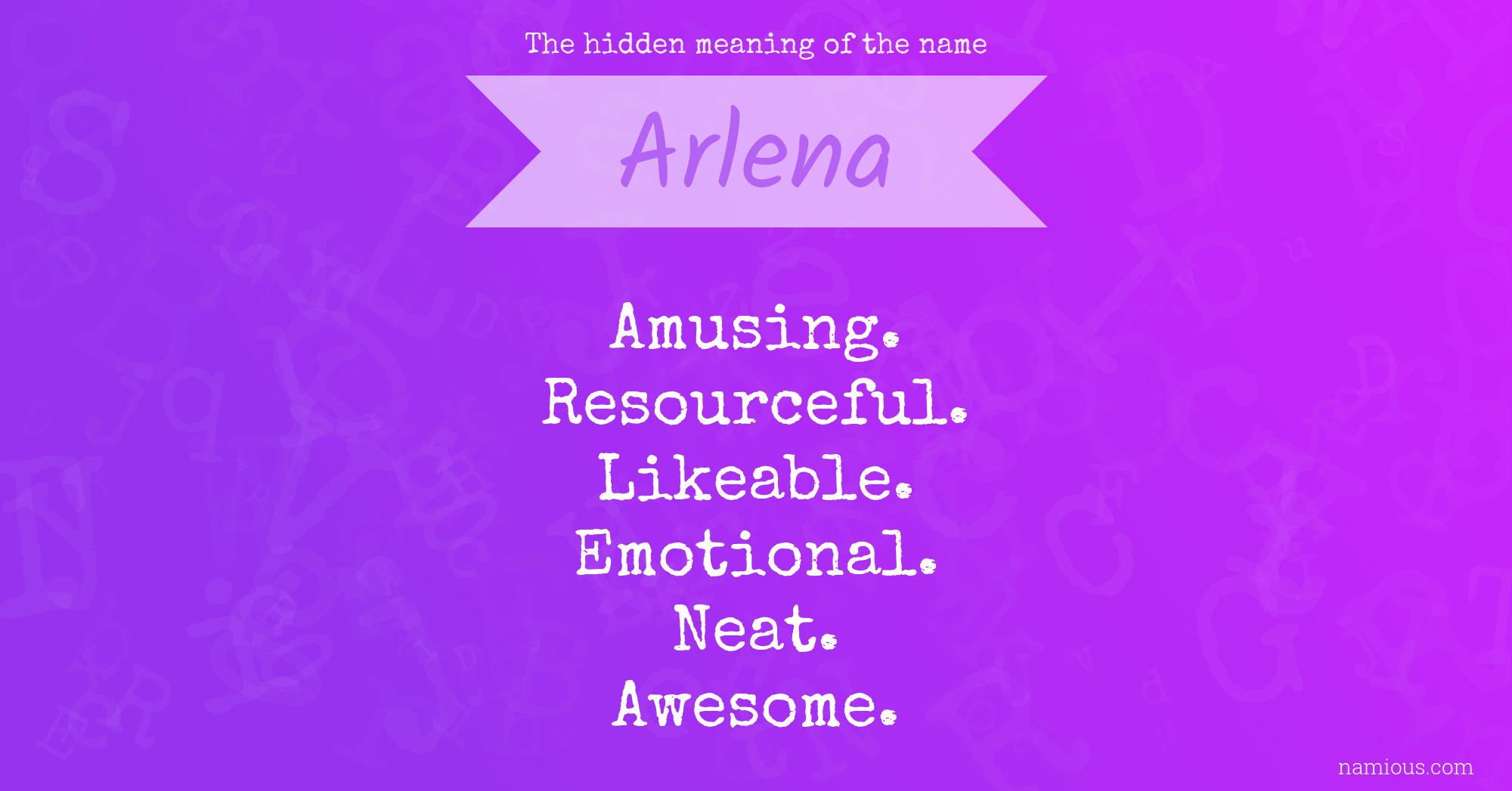 The hidden meaning of the name Arlena