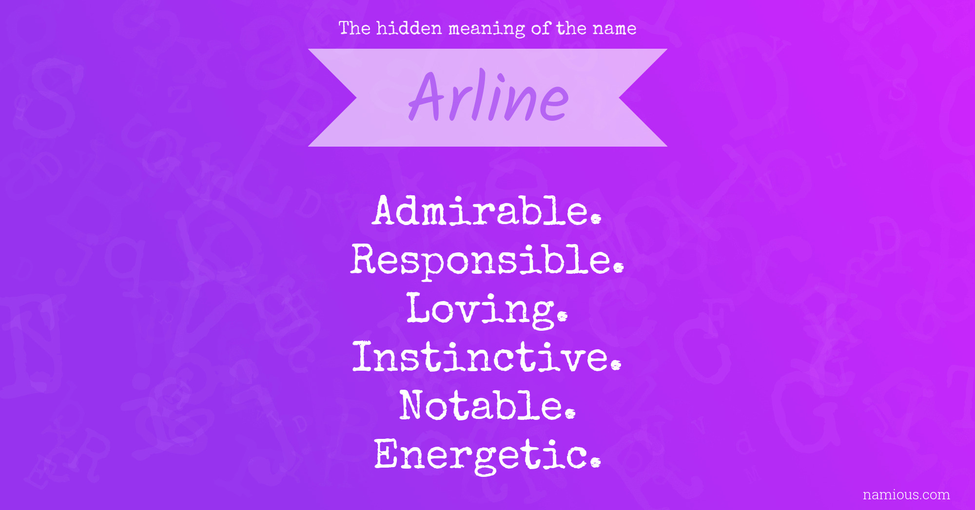 The hidden meaning of the name Arline