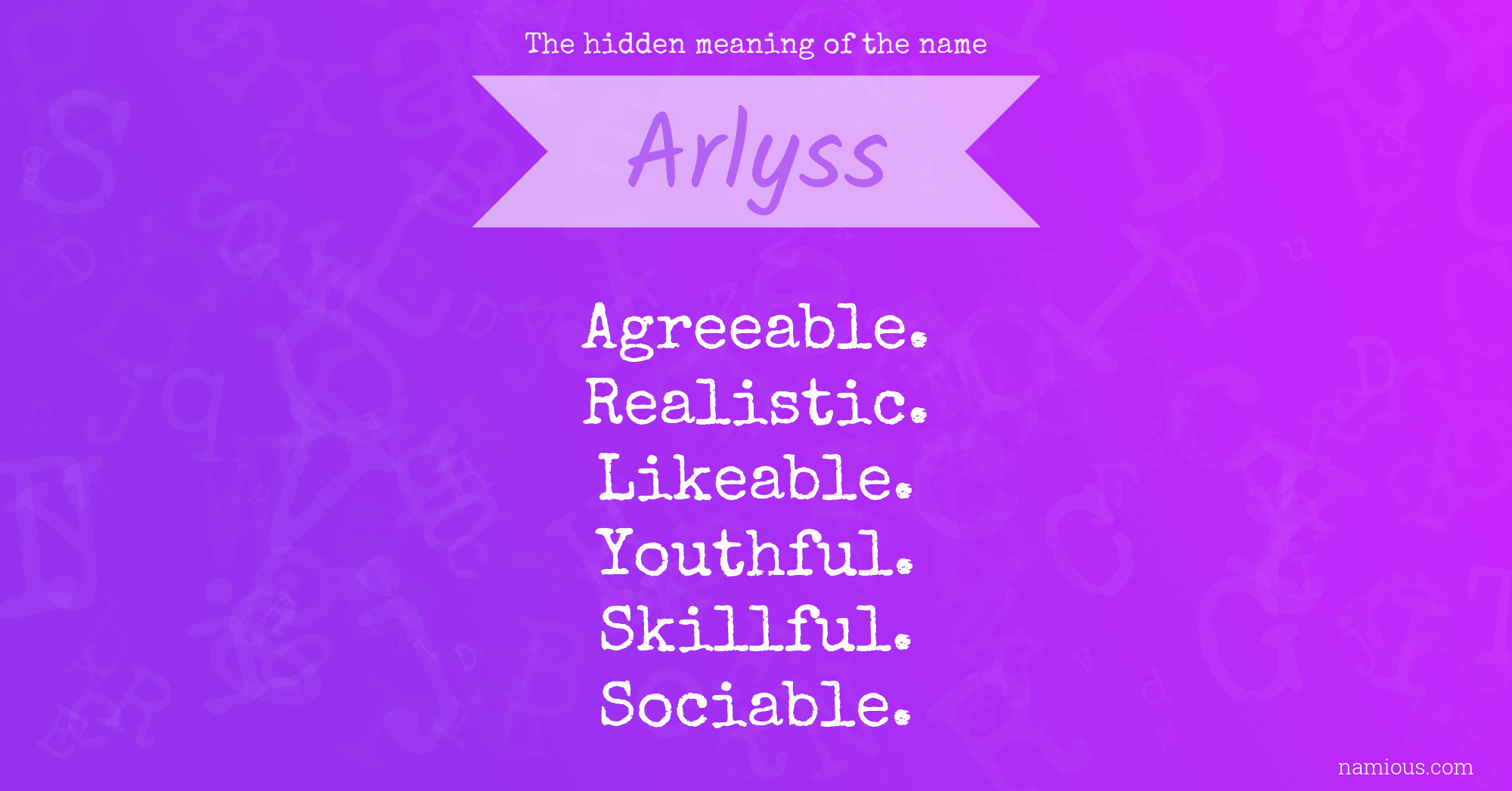 The hidden meaning of the name Arlyss