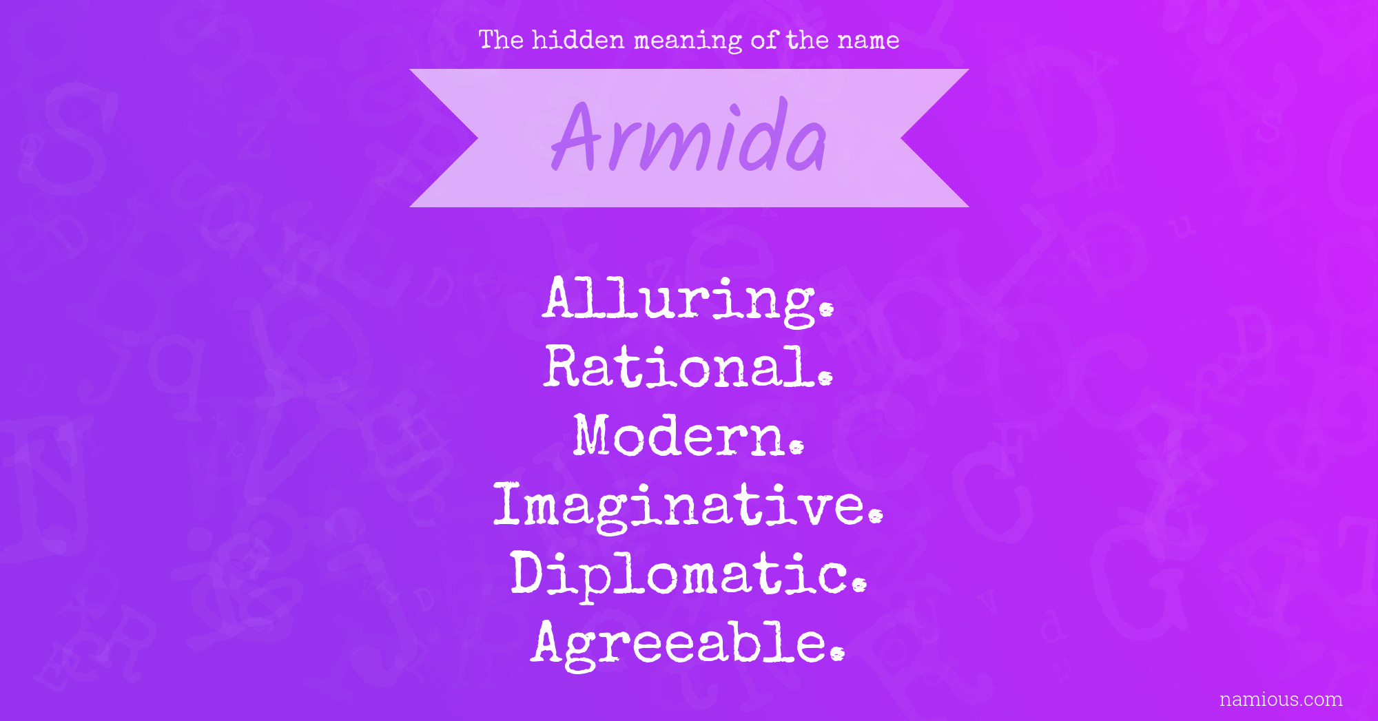 The hidden meaning of the name Armida