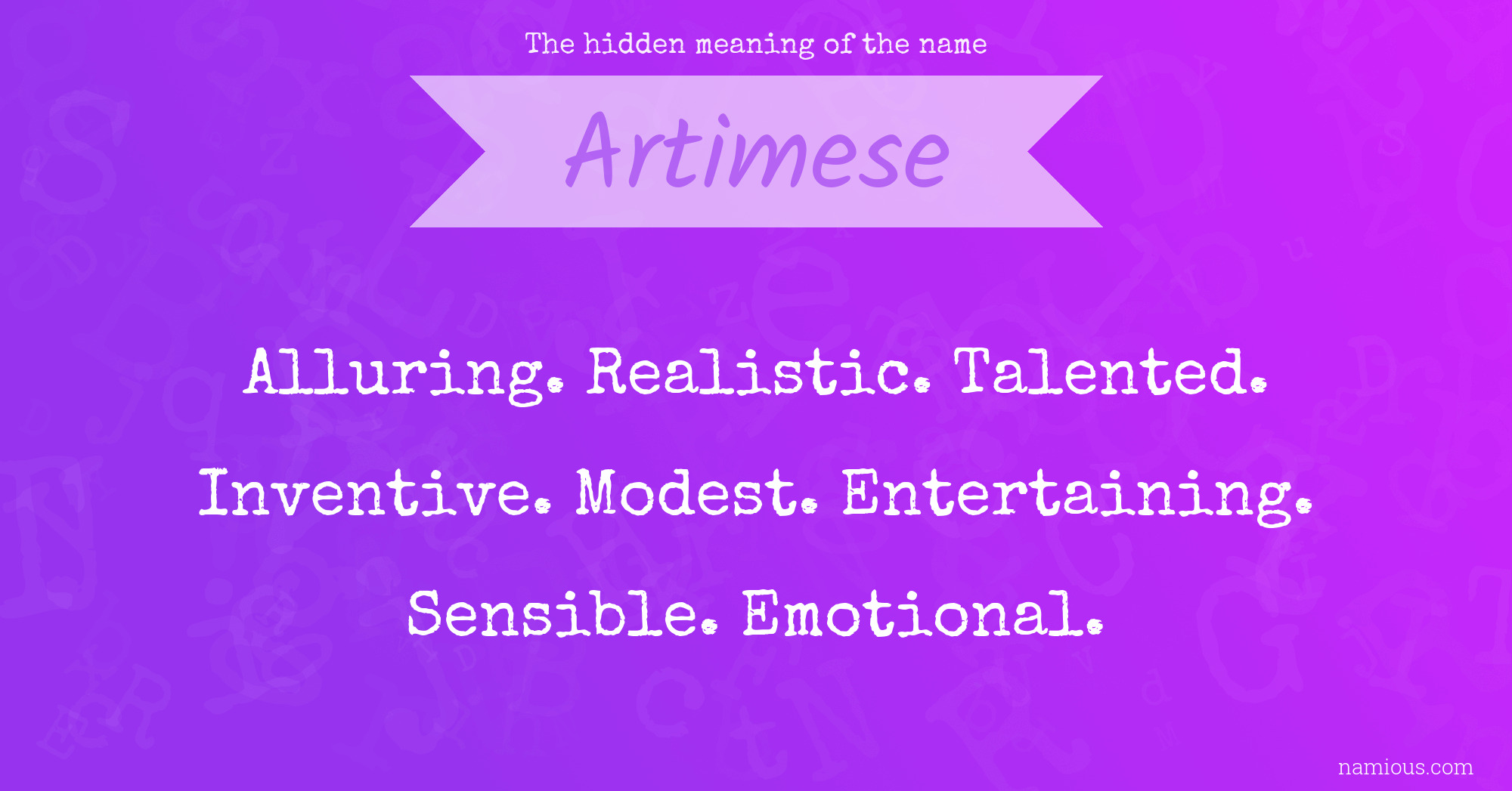 The hidden meaning of the name Artimese