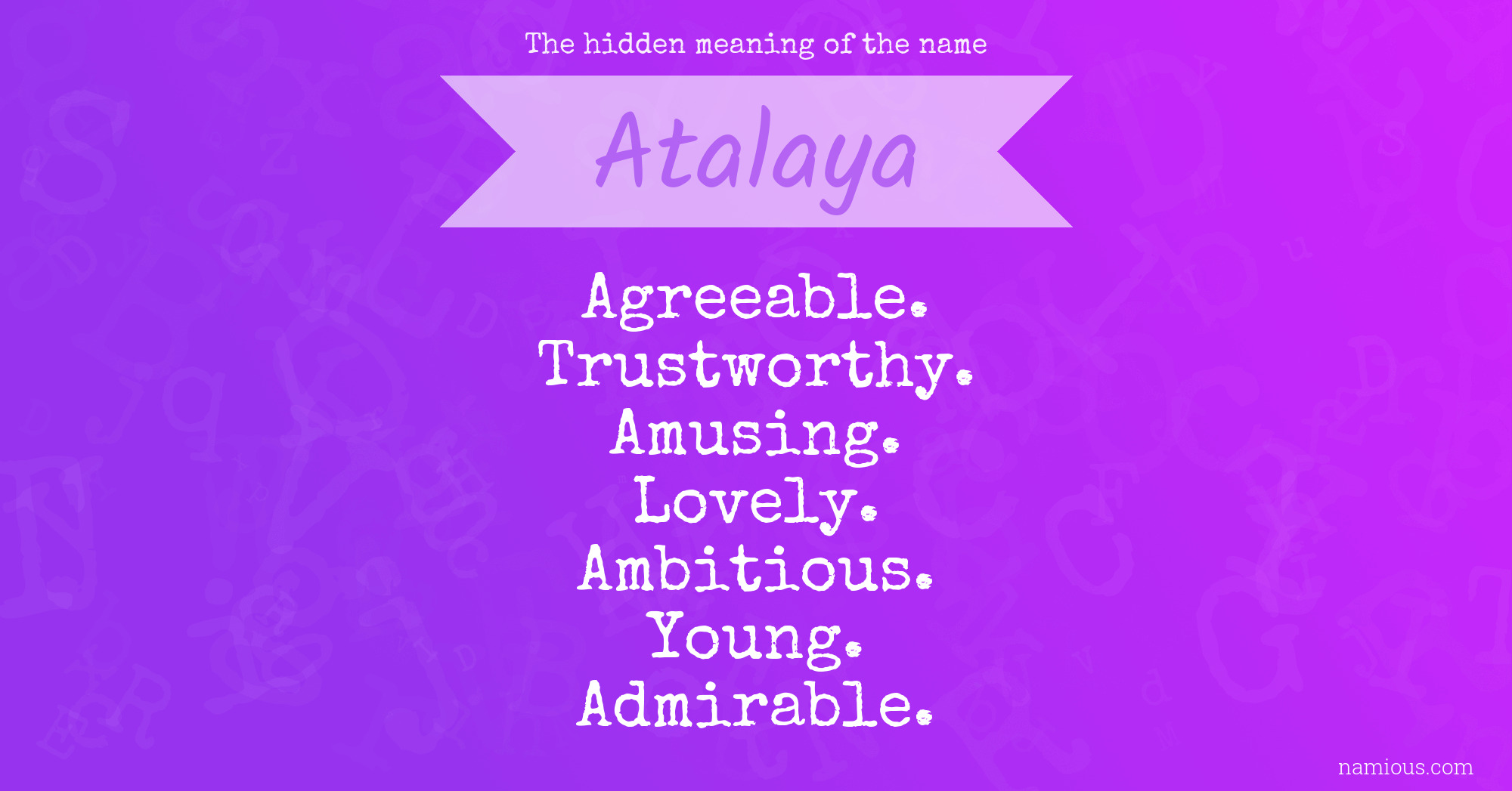 The hidden meaning of the name Atalaya