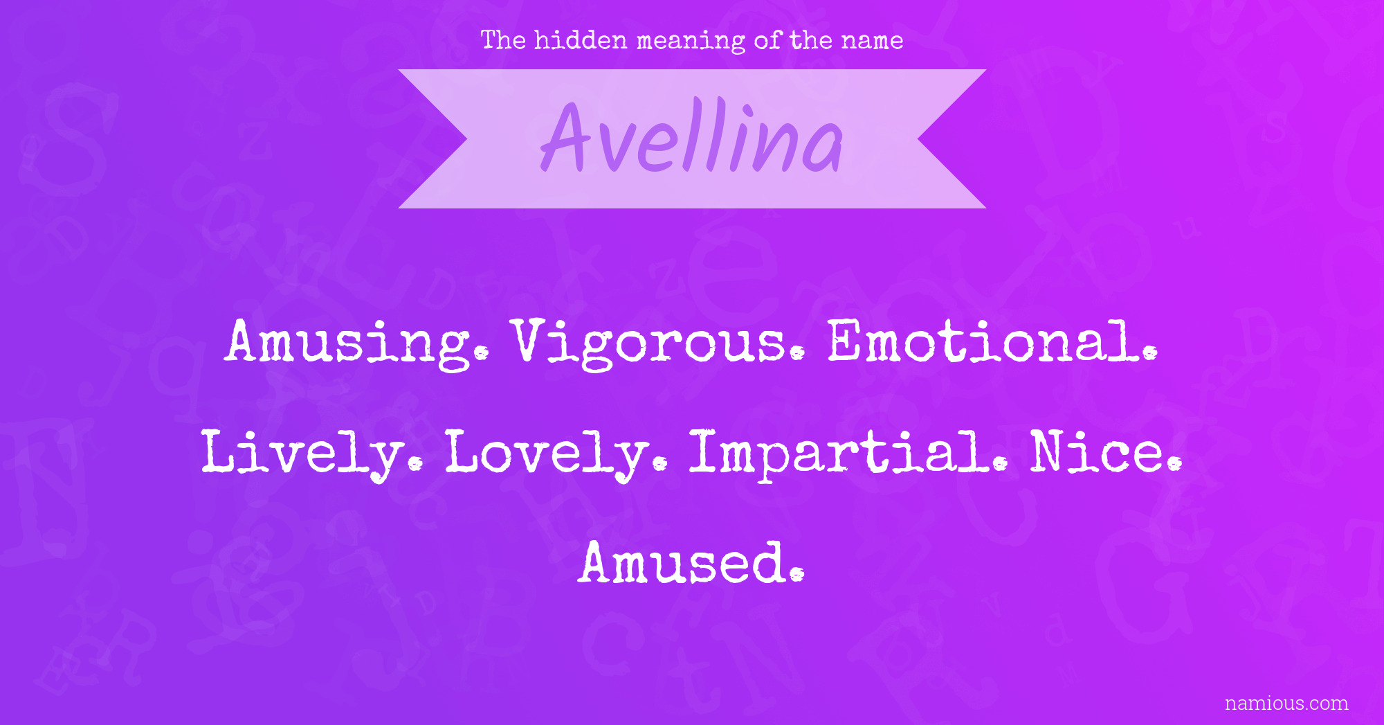 The hidden meaning of the name Avellina