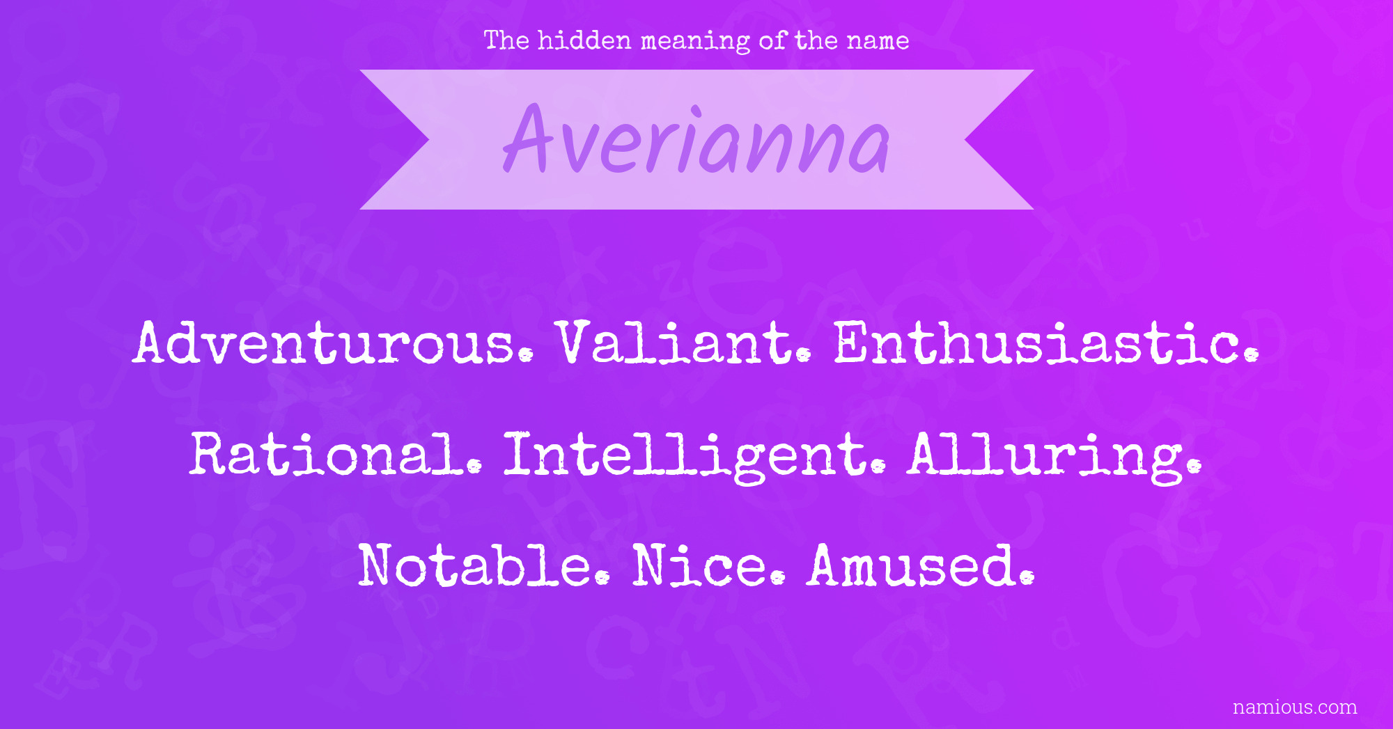 The hidden meaning of the name Averianna