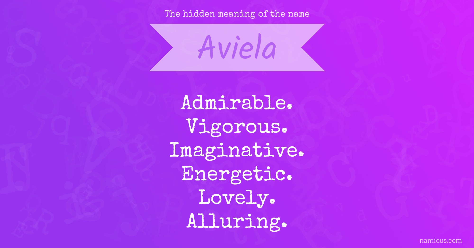 The hidden meaning of the name Aviela