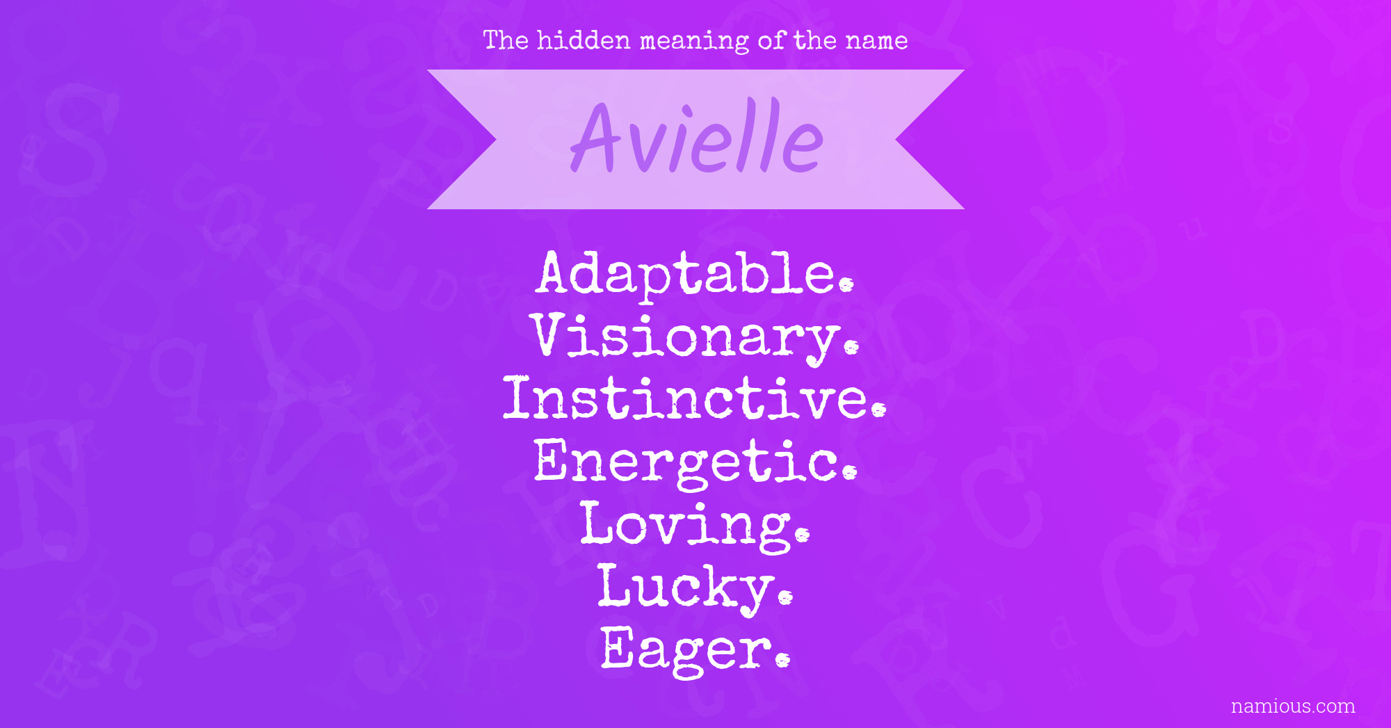 The hidden meaning of the name Avielle