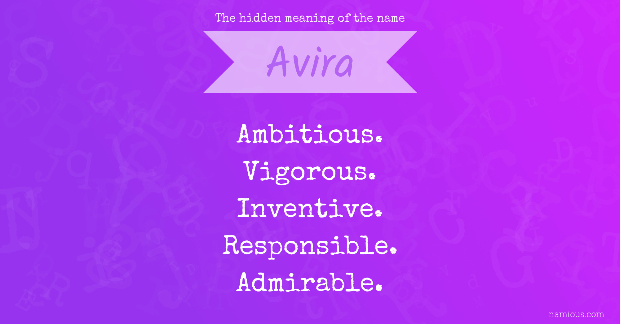 The hidden meaning of the name Avira