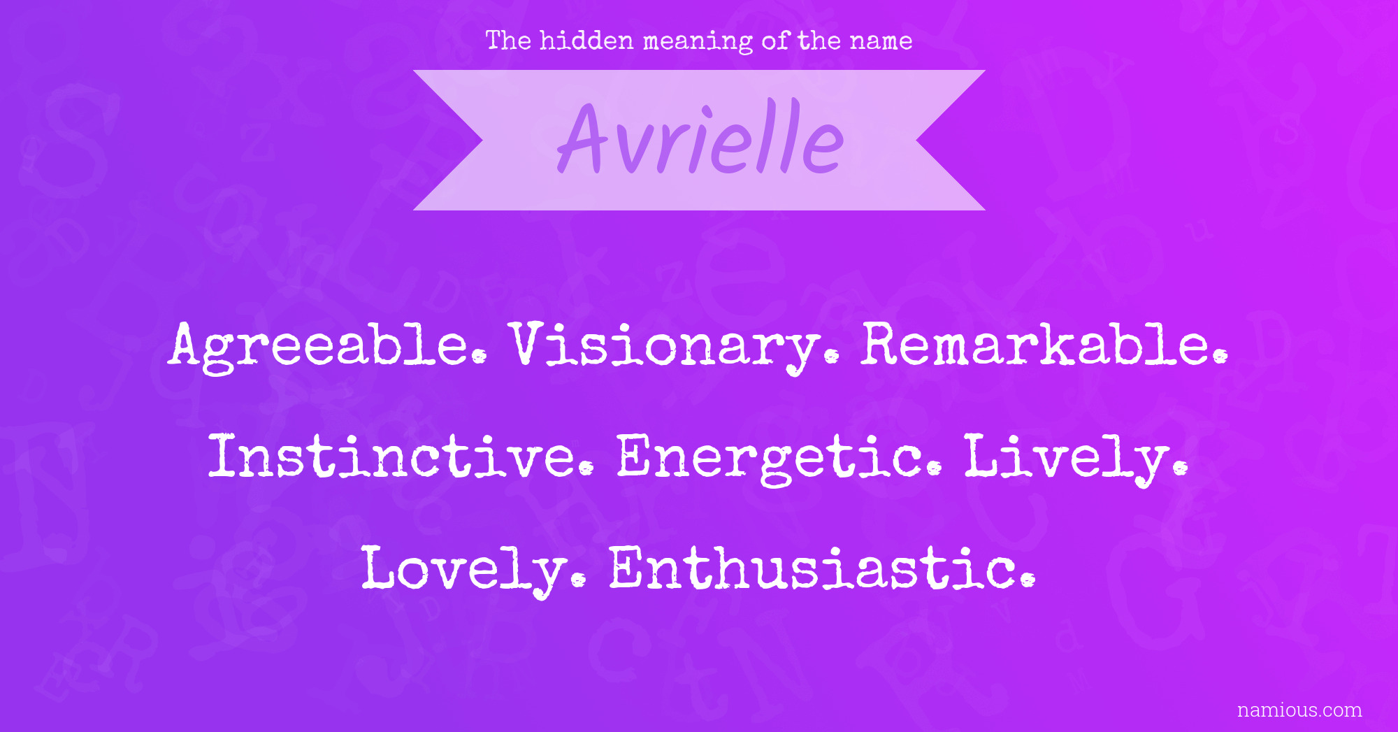 The hidden meaning of the name Avrielle