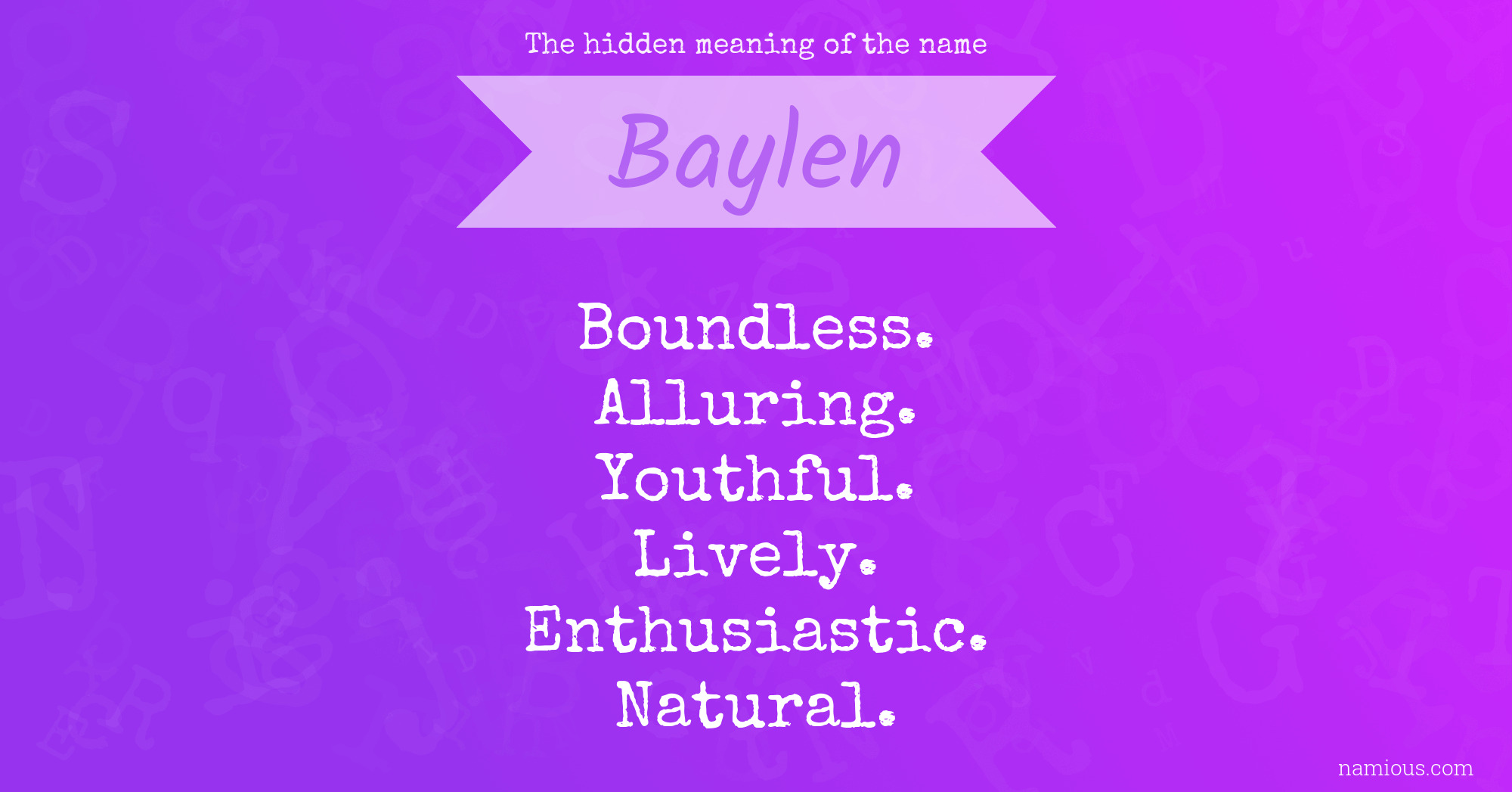 The hidden meaning of the name Baylen