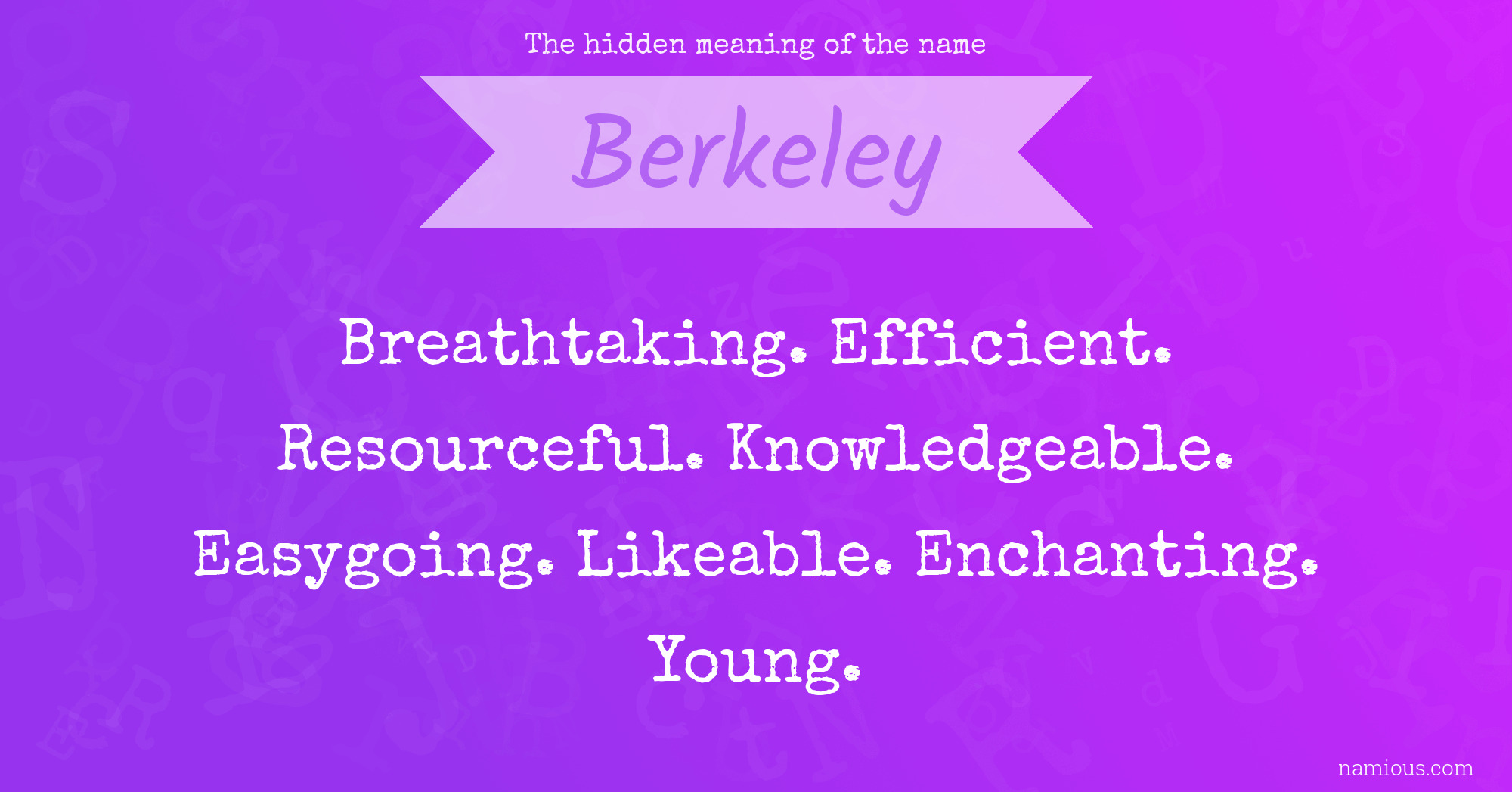 The hidden meaning of the name Berkeley
