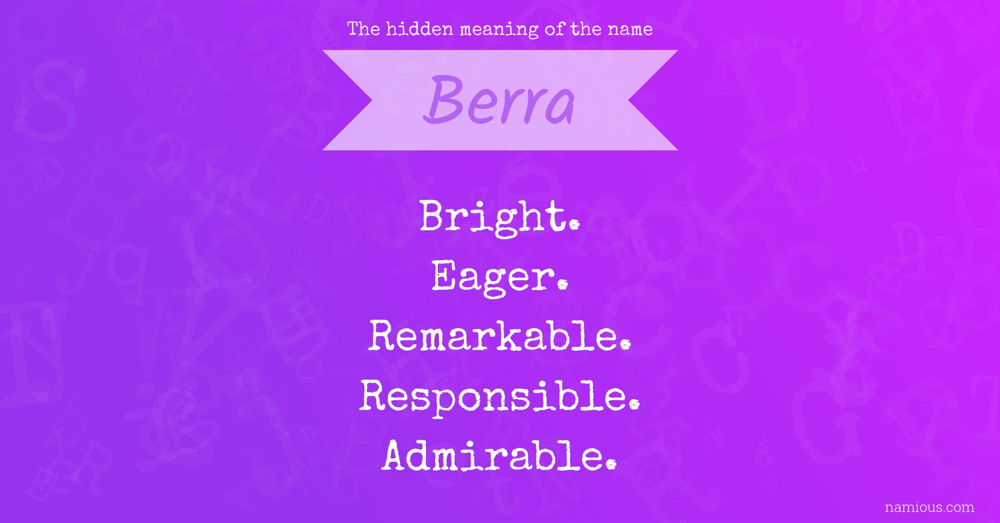 The hidden meaning of the name Berra