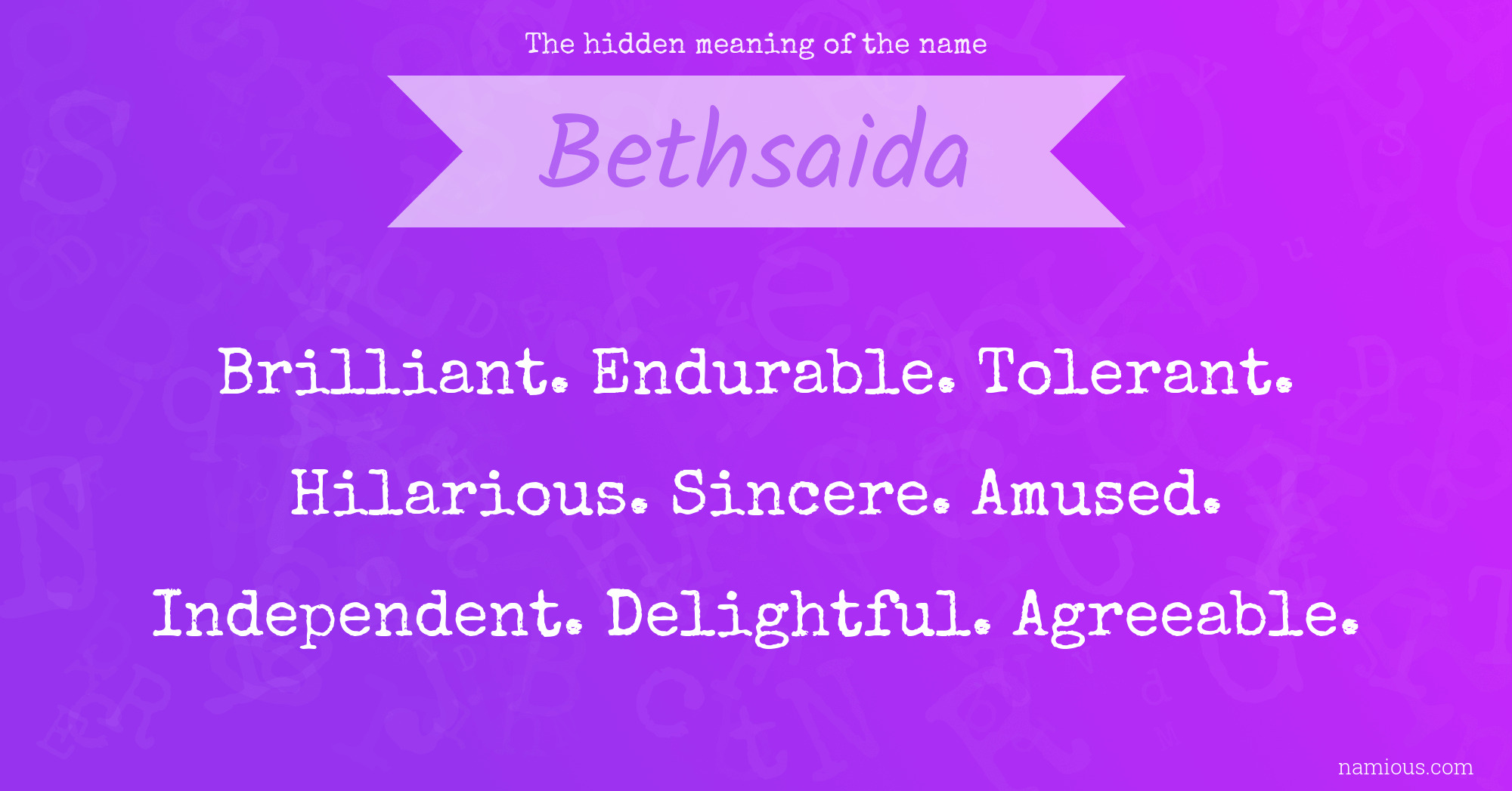 The hidden meaning of the name Bethsaida