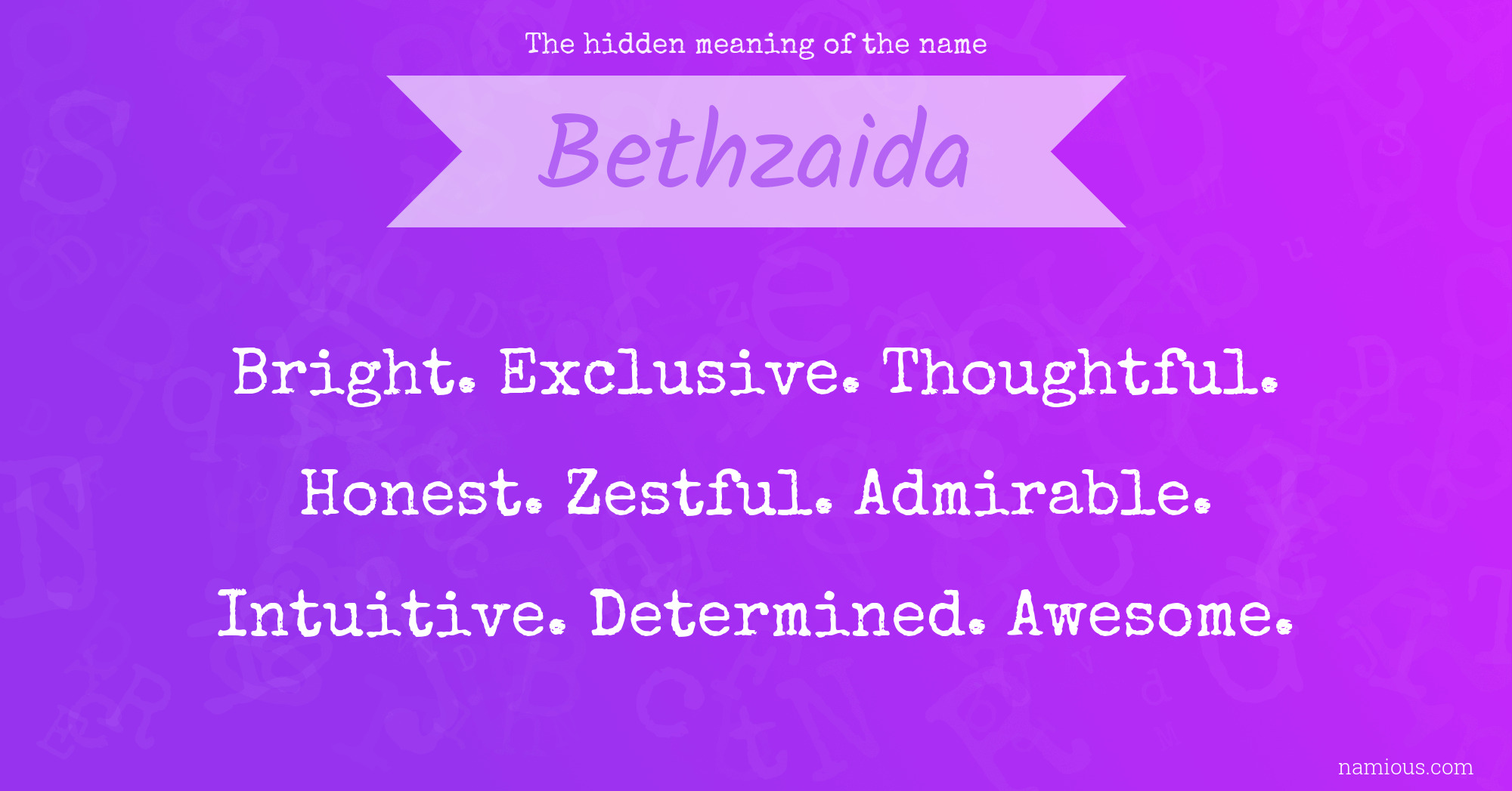 The hidden meaning of the name Bethzaida