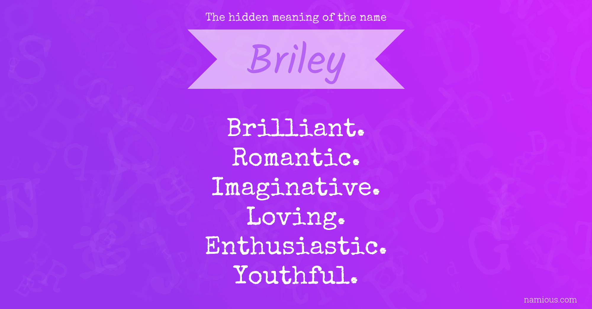 The hidden meaning of the name Briley