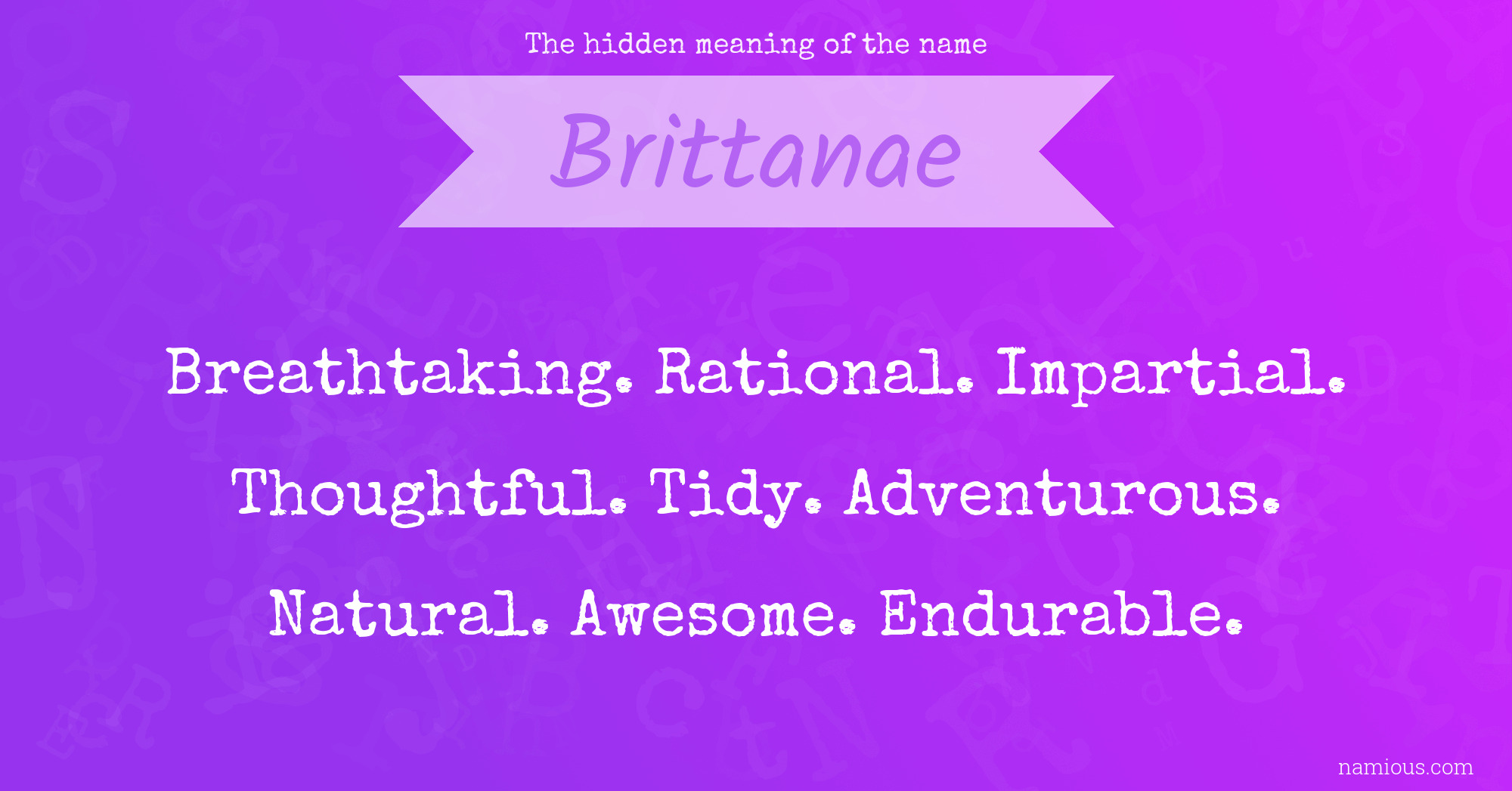 The hidden meaning of the name Brittanae