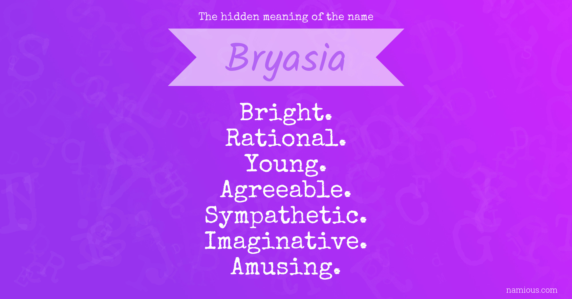 The hidden meaning of the name Bryasia