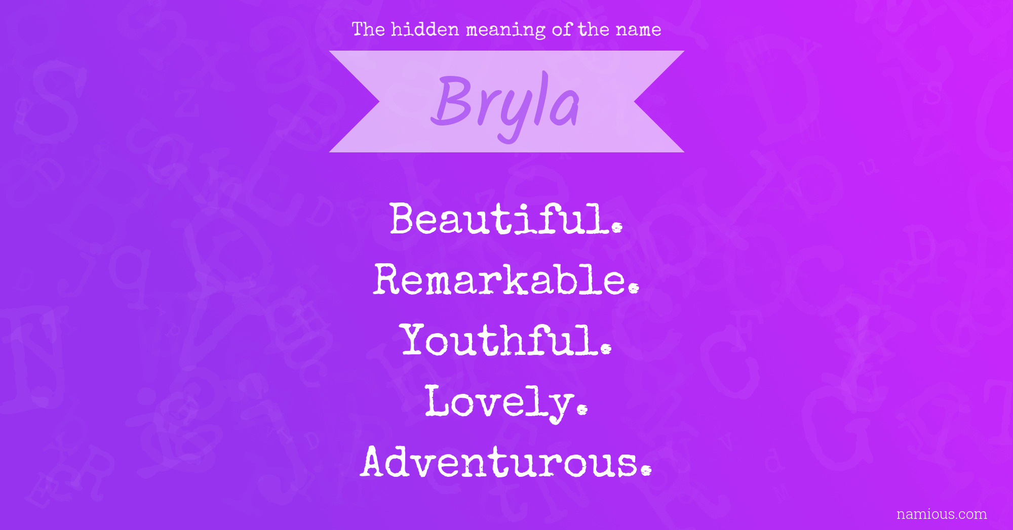 The hidden meaning of the name Bryla