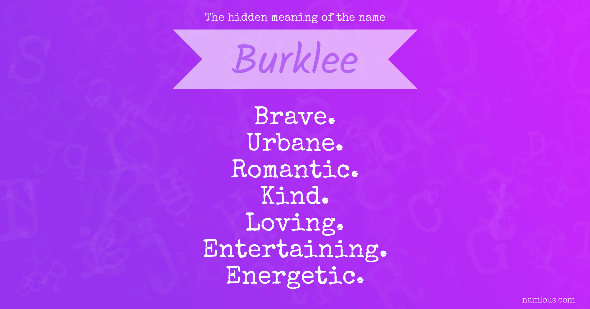 The hidden meaning of the name Burklee