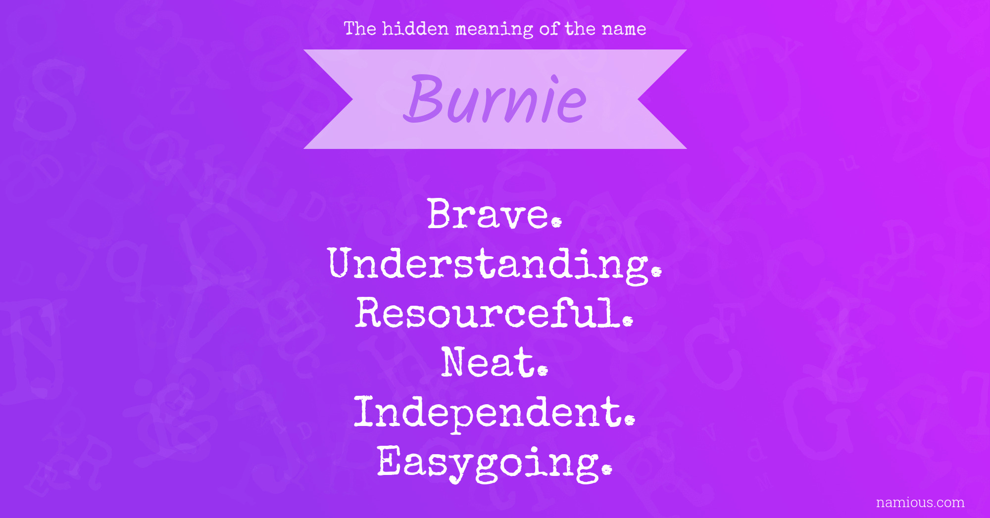 The hidden meaning of the name Burnie