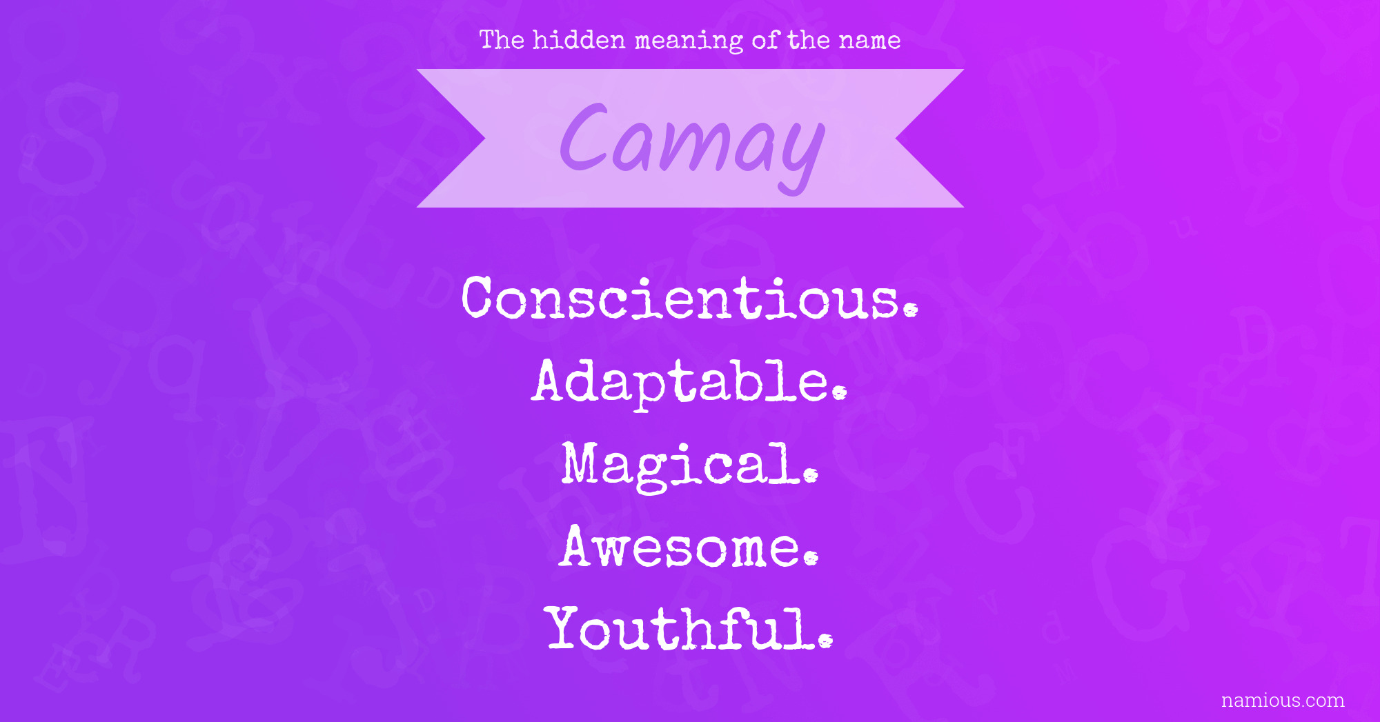 The hidden meaning of the name Camay