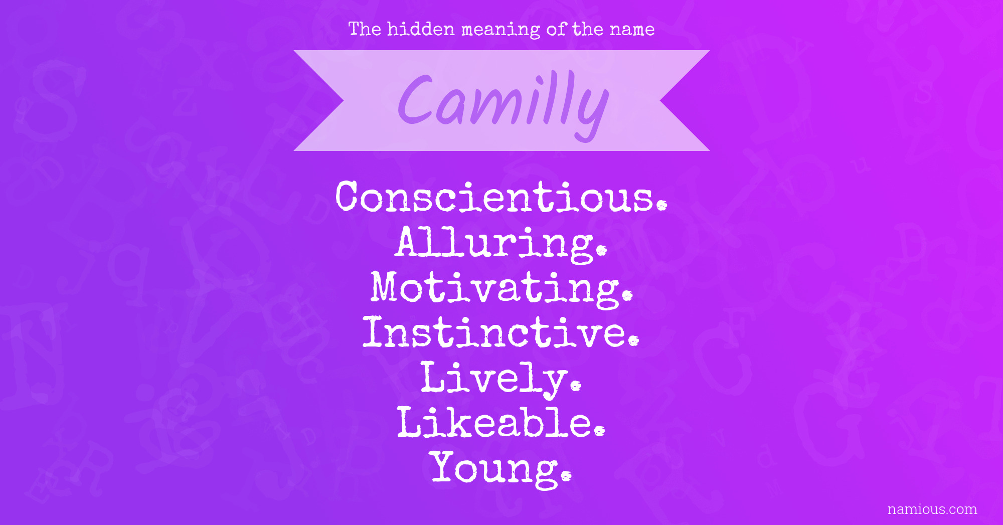 The hidden meaning of the name Camilly