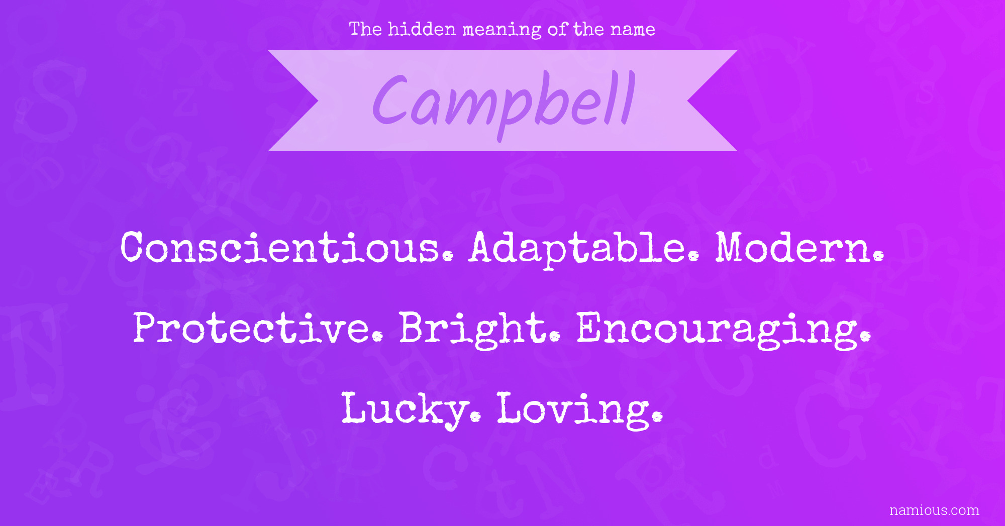 The hidden meaning of the name Campbell