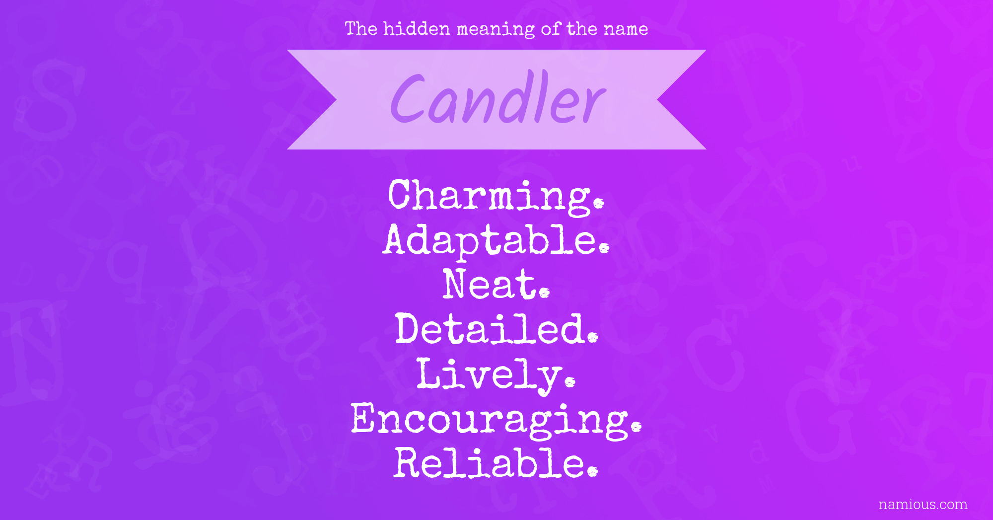 The hidden meaning of the name Candler