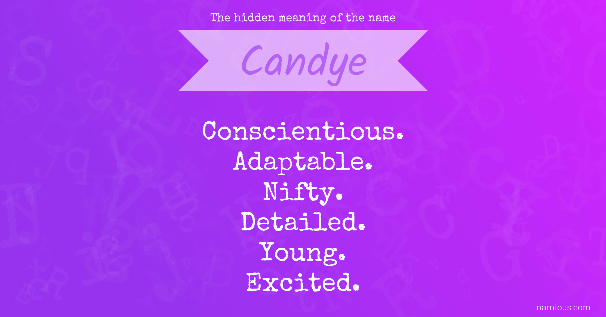 The hidden meaning of the name Candye