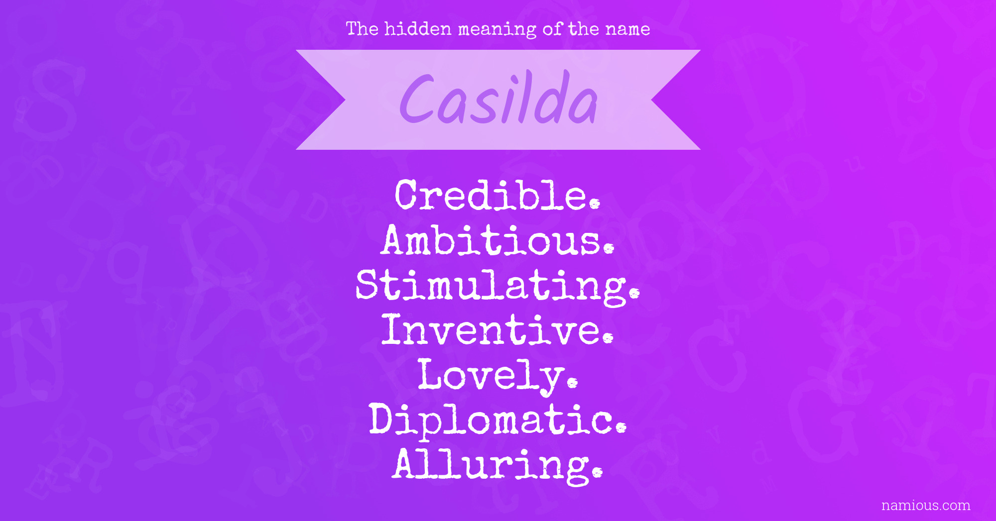 The hidden meaning of the name Casilda