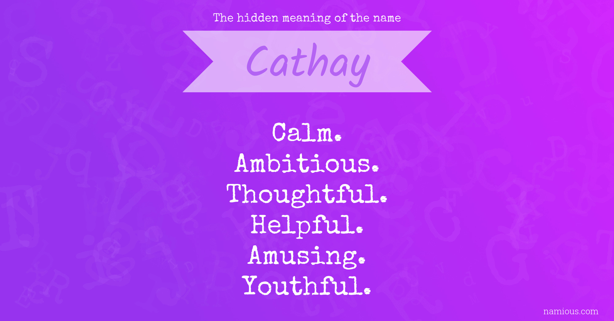 The hidden meaning of the name Cathay