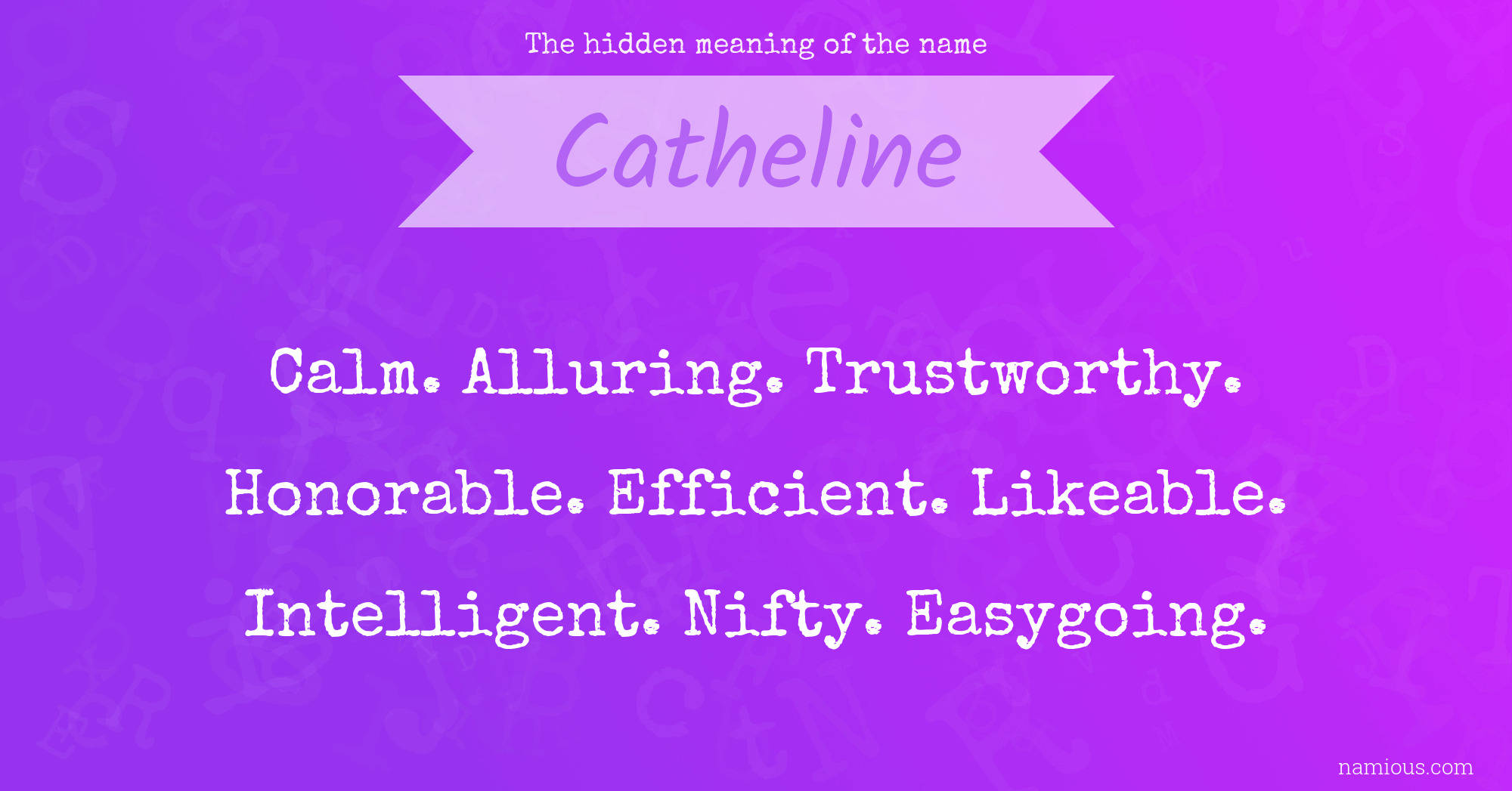 The hidden meaning of the name Catheline