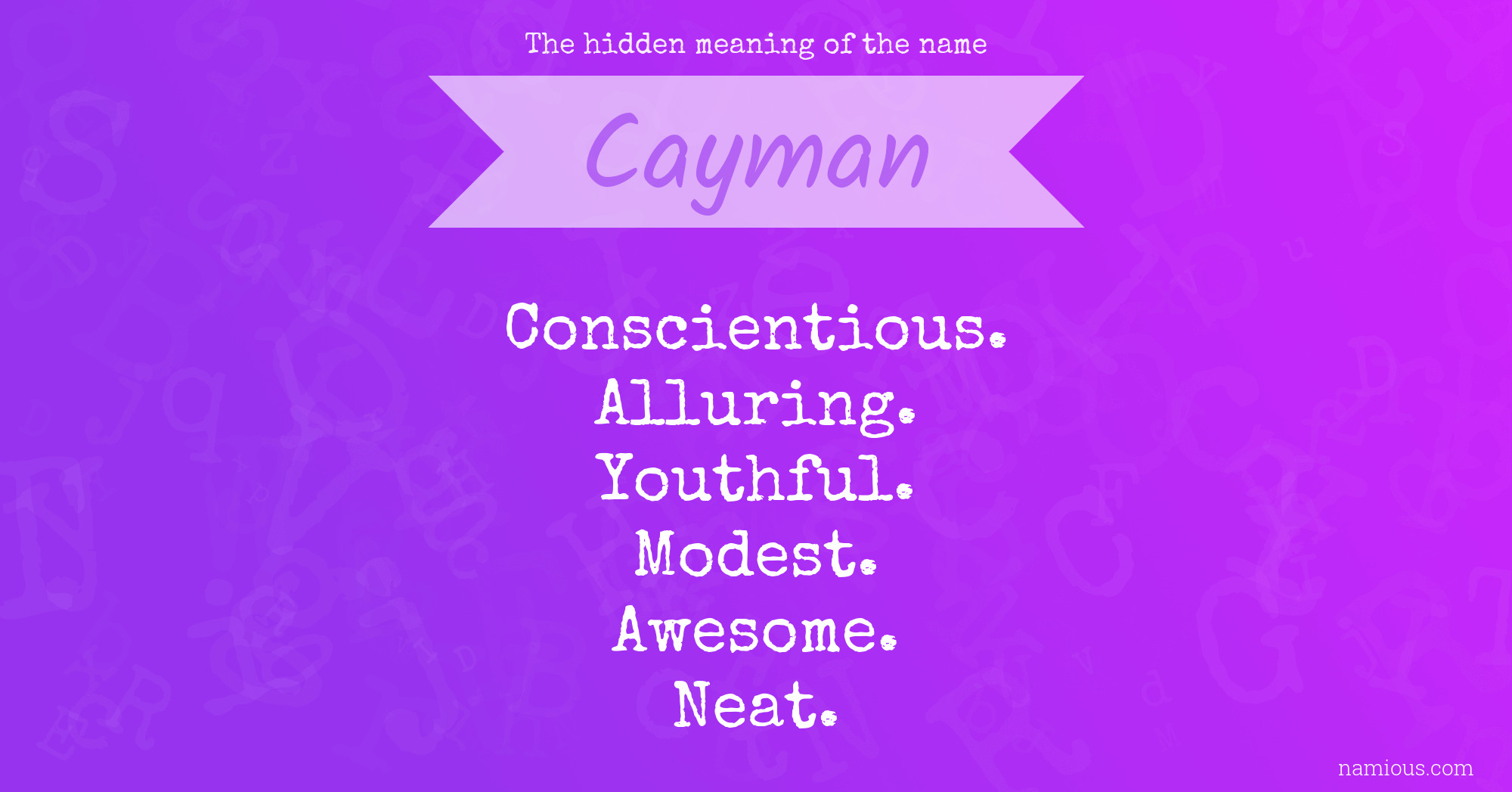 The hidden meaning of the name Cayman