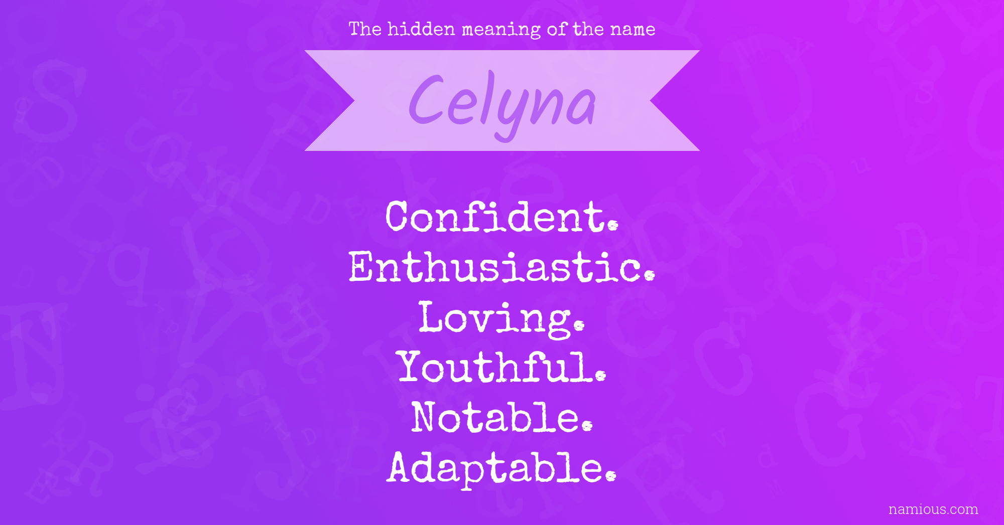 The hidden meaning of the name Celyna