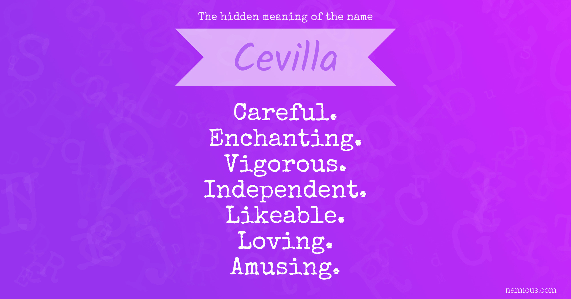 The hidden meaning of the name Cevilla